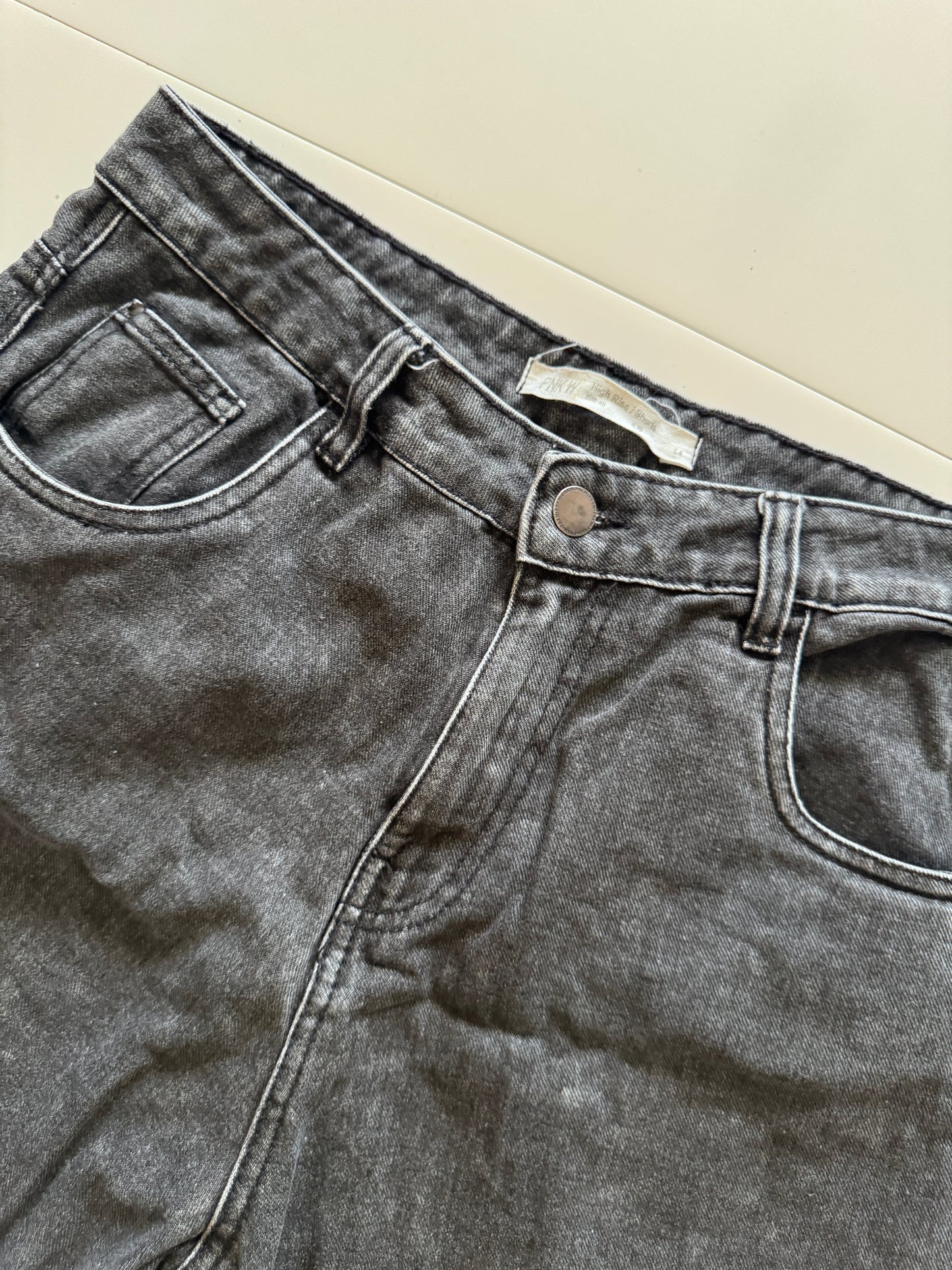 Shorts negros deslavados, Talla 29, Hombre, Pnk w