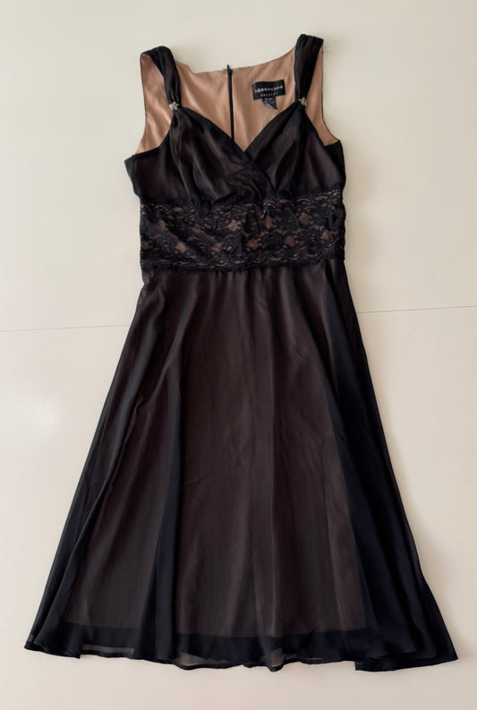 Vestido de fiesta negro, Talla 8, Mujer, Connected Apparel
