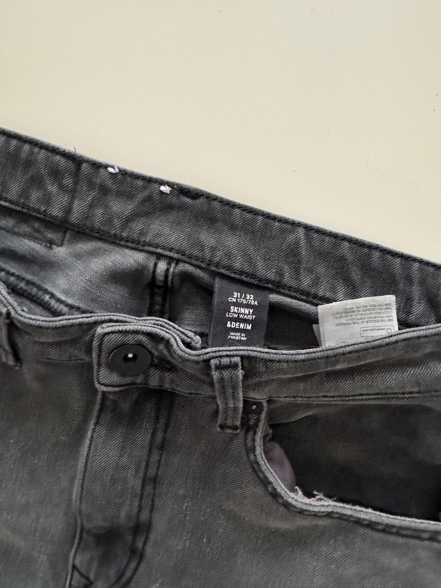 Skinny jeans negros, Talla 31, Hombre, H&M