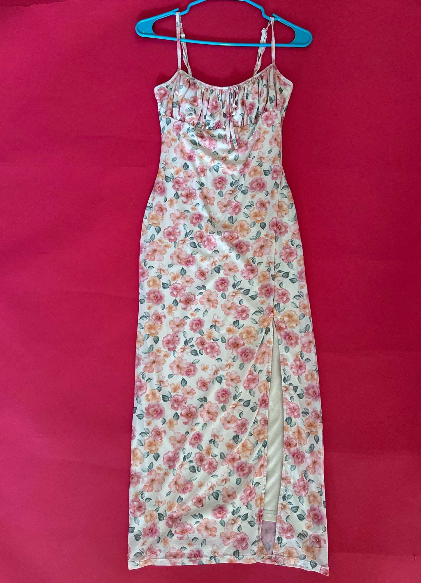 Vestido estampado de mesh, Talla XS, Mujer