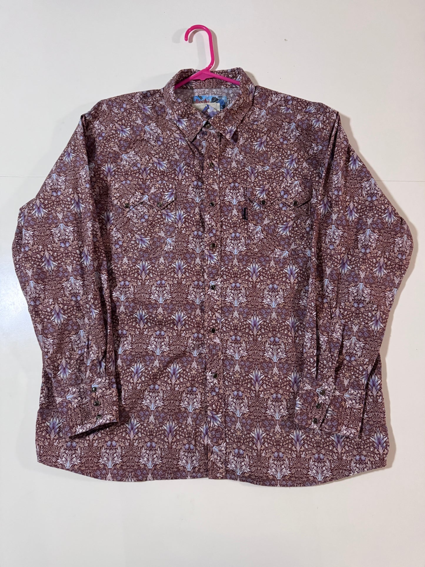 Camisa vaquera estampada, Talla XL, Hombre, Bochi