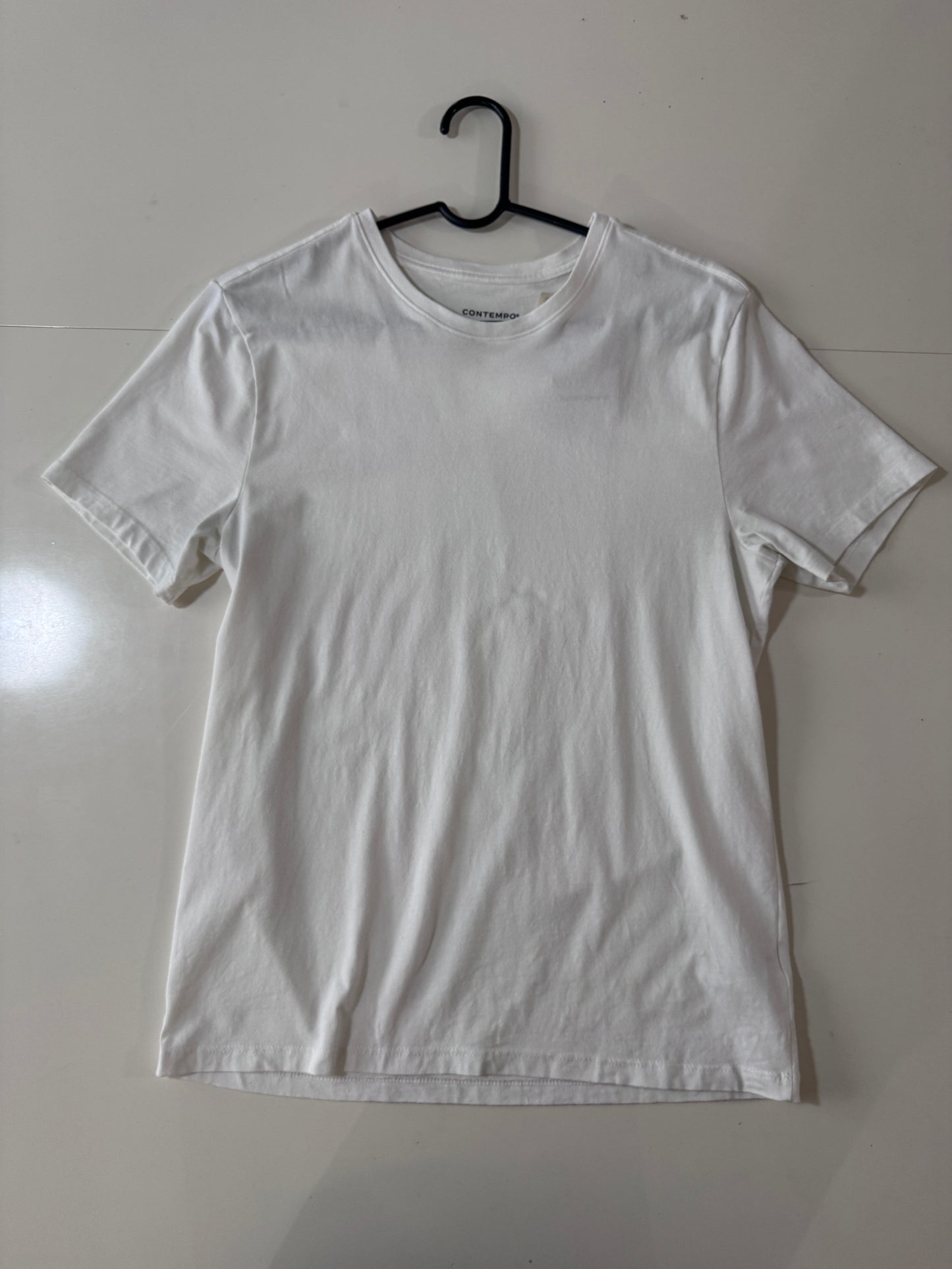Playera básica blanca, Talla M, Hombre, Contempo