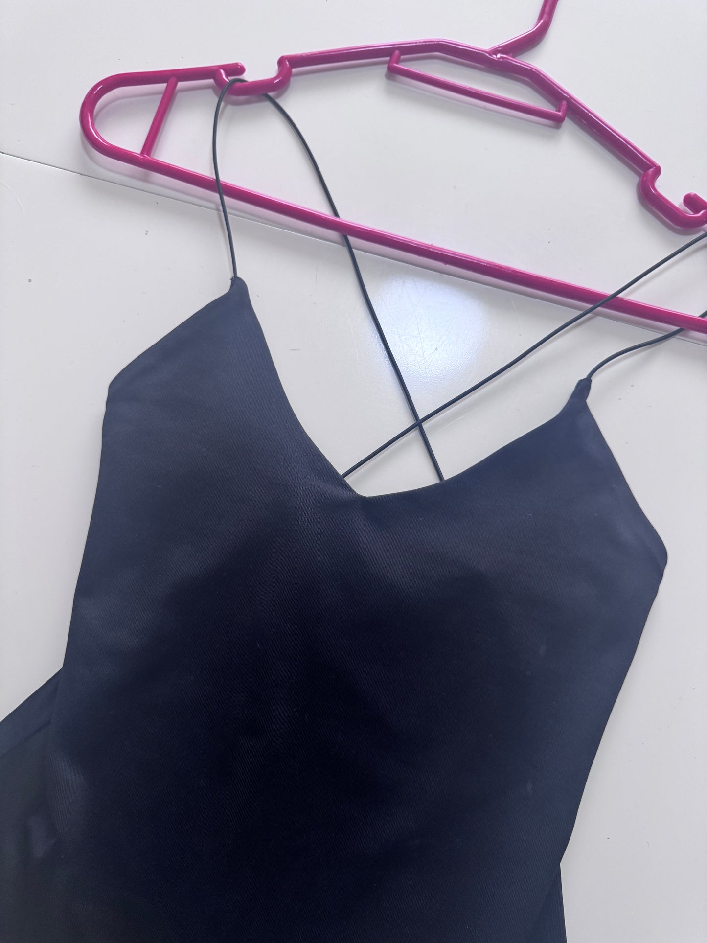 Panty blusa negra, Talla Xs, Mujer, Bershka