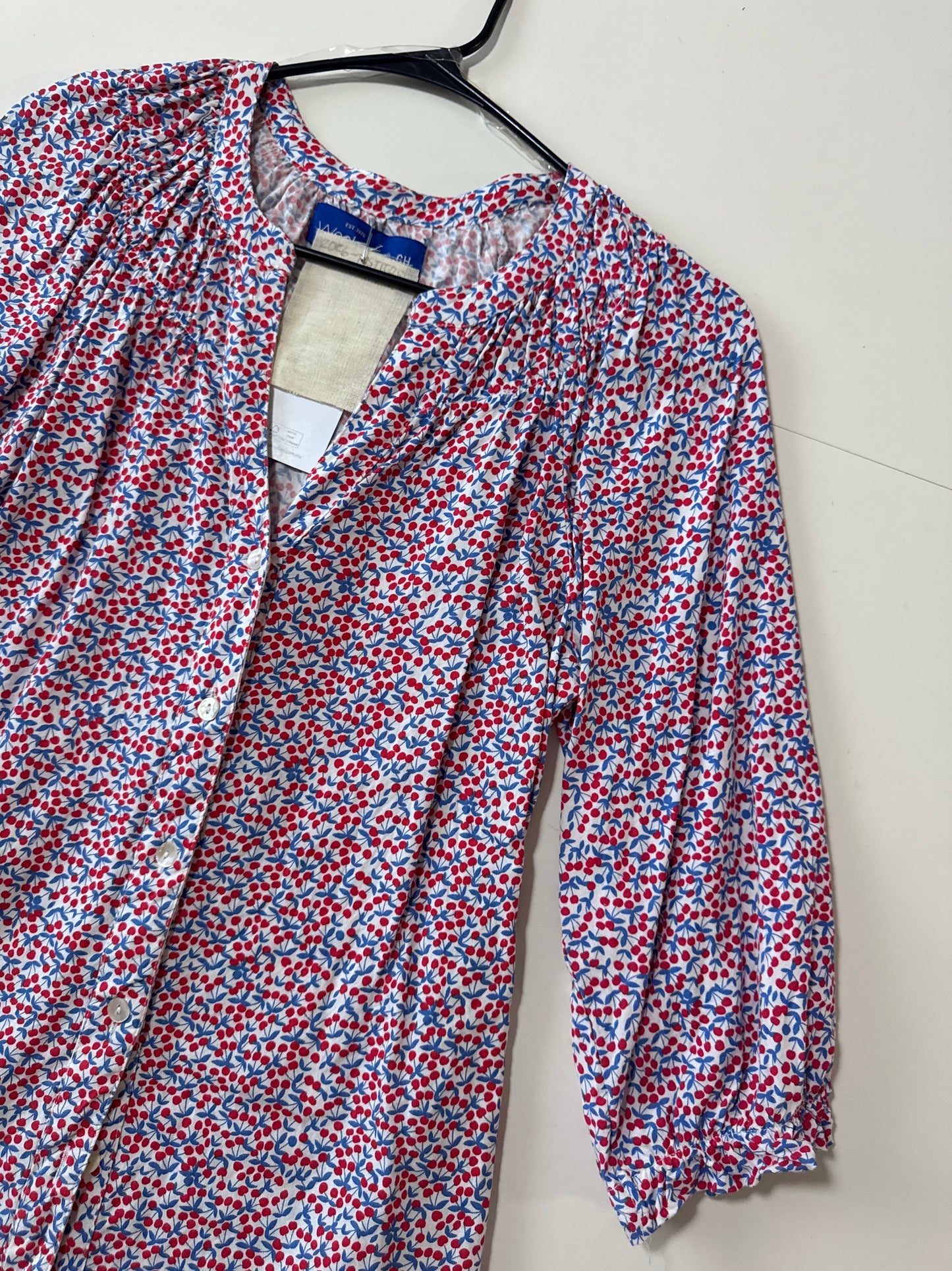 Blusa estampada de cerezas, Talla S, Mujer, Weekend