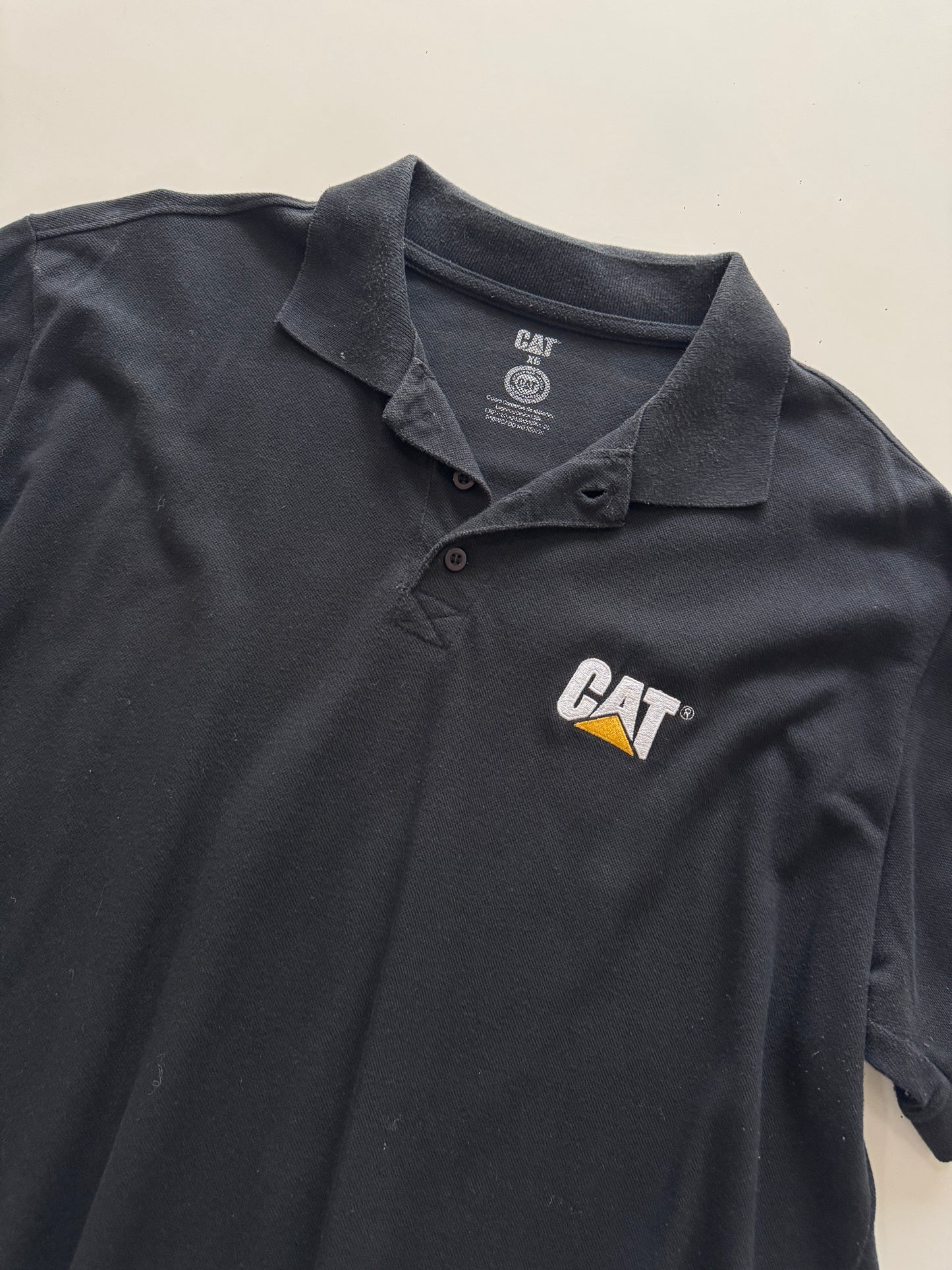 Polo negra Cat, Hombre, Talla XL