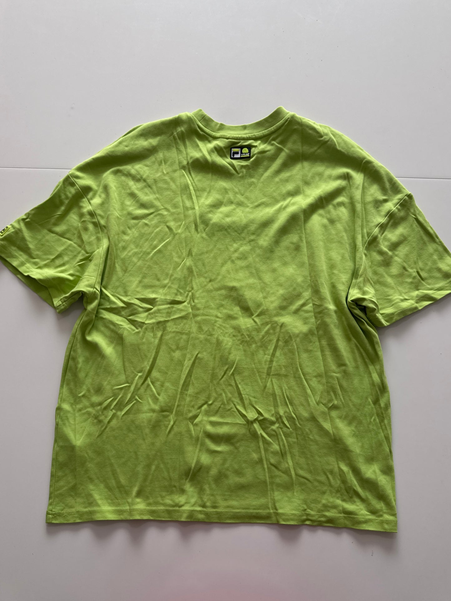 Playera verde limon estampada, Talla S, Hombre, Fila