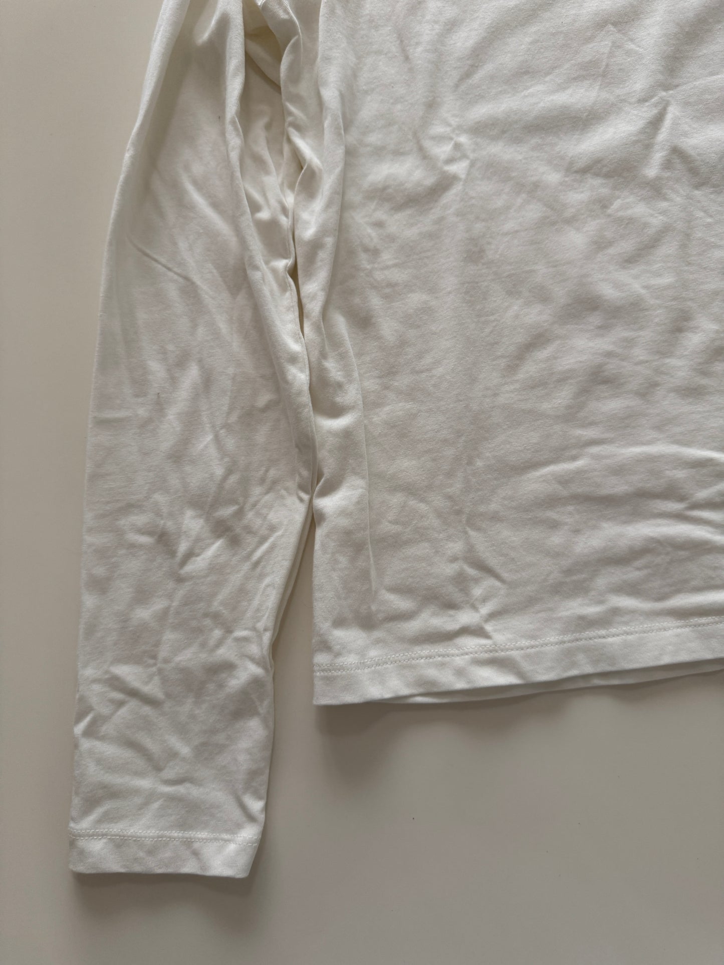 Playera manga larga blanca, Talla L, Mujer, C&A