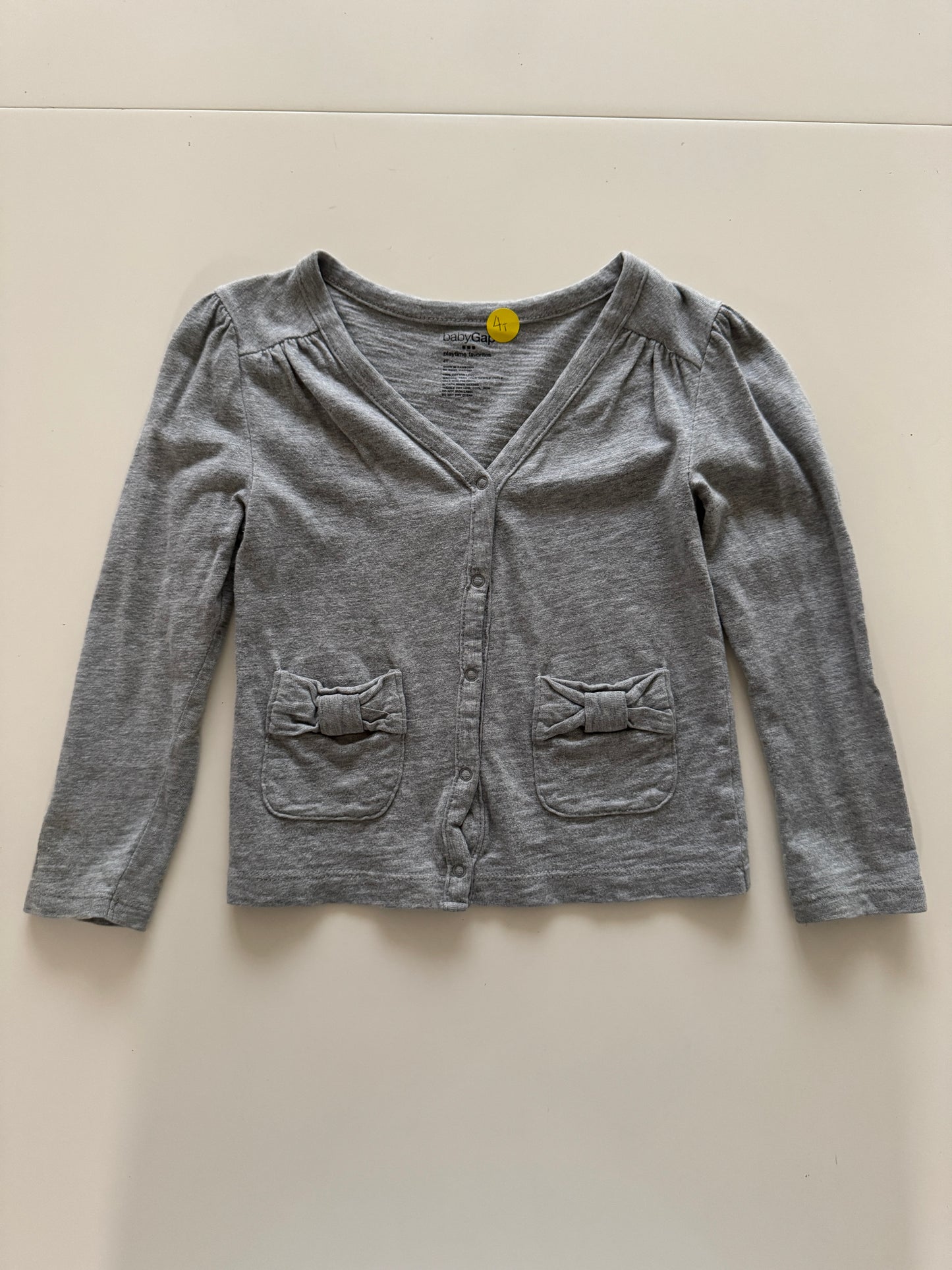 Cardiga gris, Talla 4 años, niña, Gap