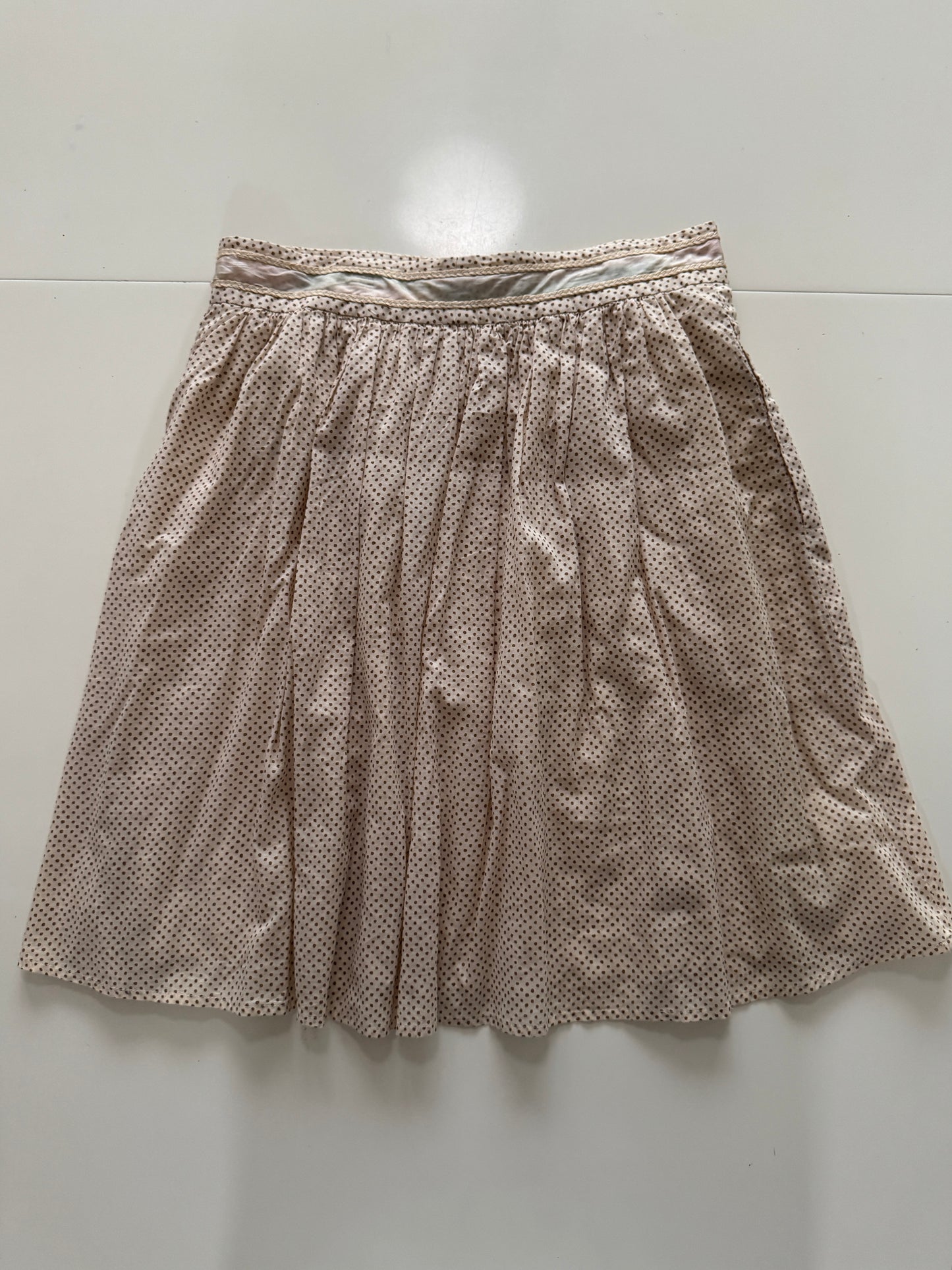 Falda de lunares beige, Talla 2, Mujer, Rebecca Taylor