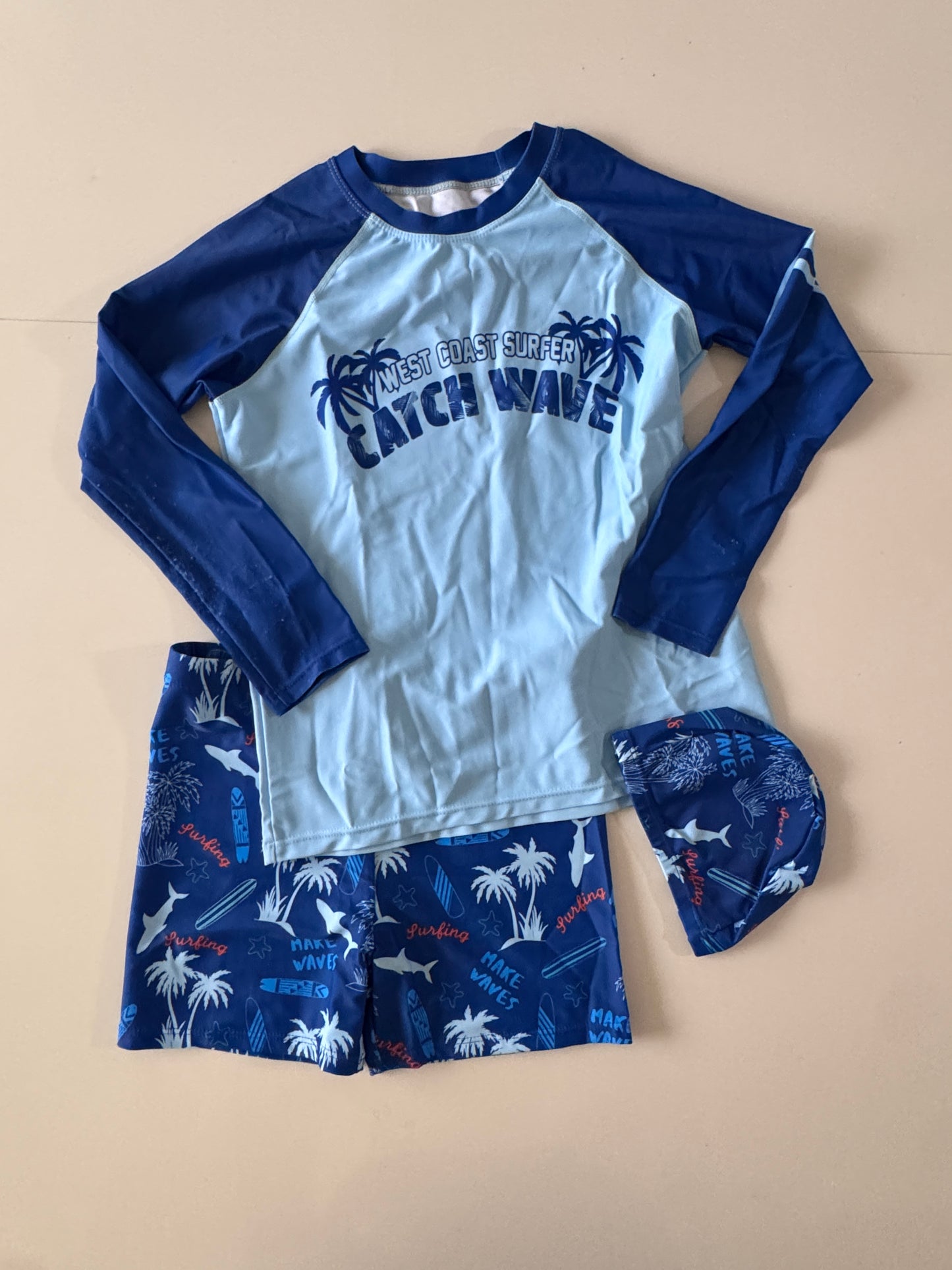 Traje baño 3 piezas, Niño, Talla 12-13años