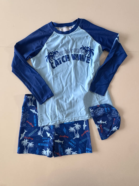 Traje baño 3 piezas, Niño, Talla 12-13años