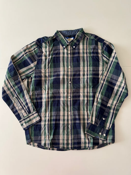 Camisa de cuadros verde, Talla L, Hombre, Weekend