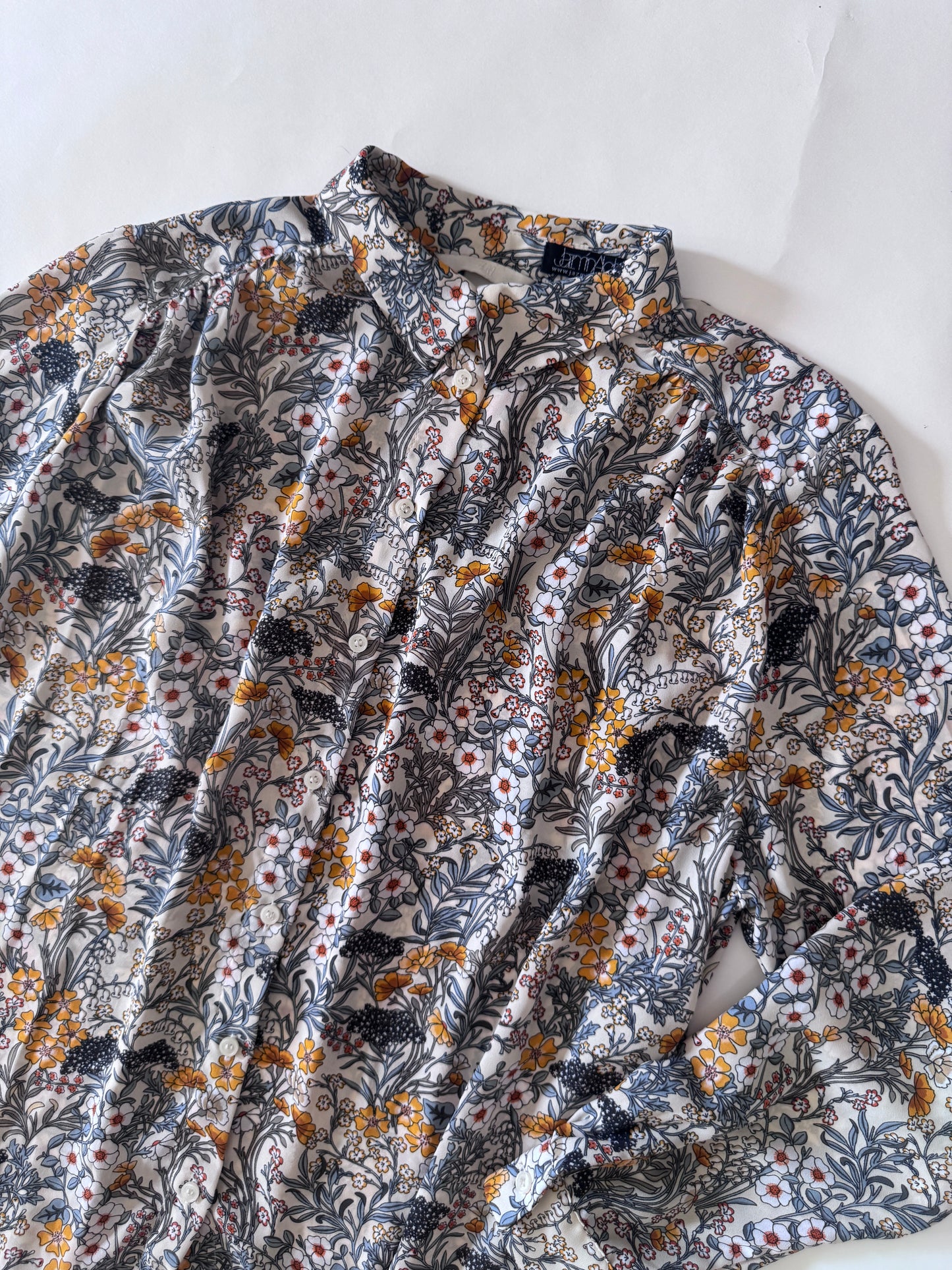 Camisa estampada, manga larga, Talla 14, xl, Mujer, H&M