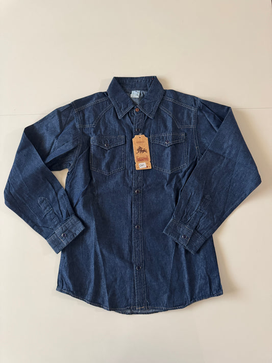 Camisa vaquera de mezclilla azul, Talla 16 años, Kracto