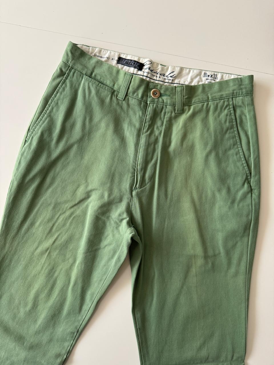 Pantalon verde, Talla 30, Hombre