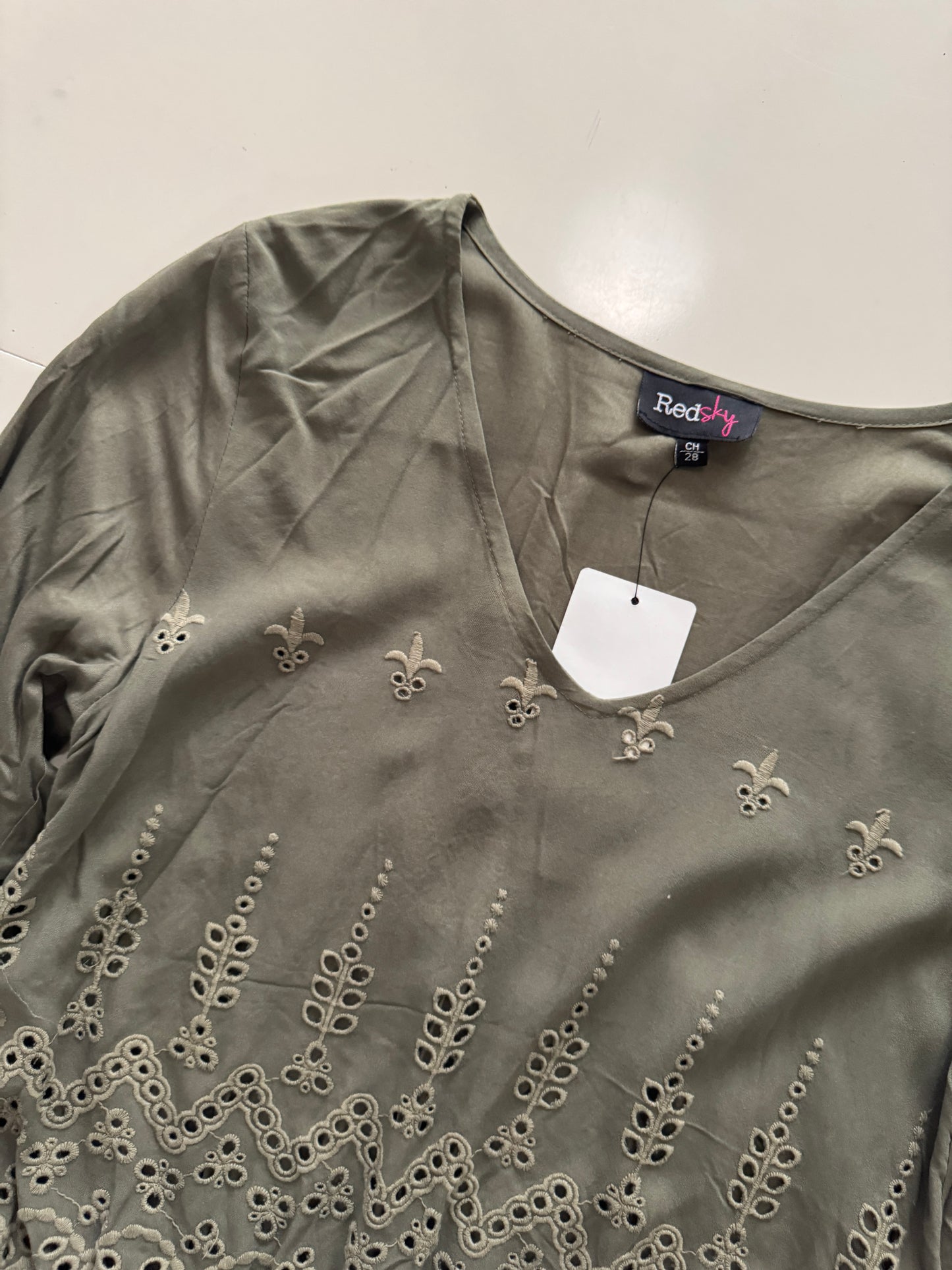 Blusa verde de verano, Mujer, Talla S, Redsky