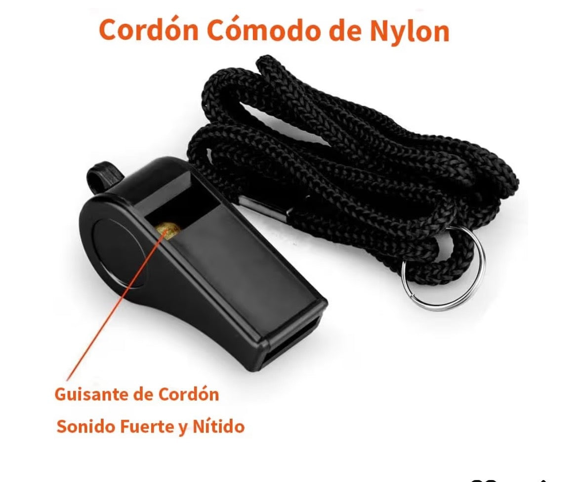 Silbato negro de plastico