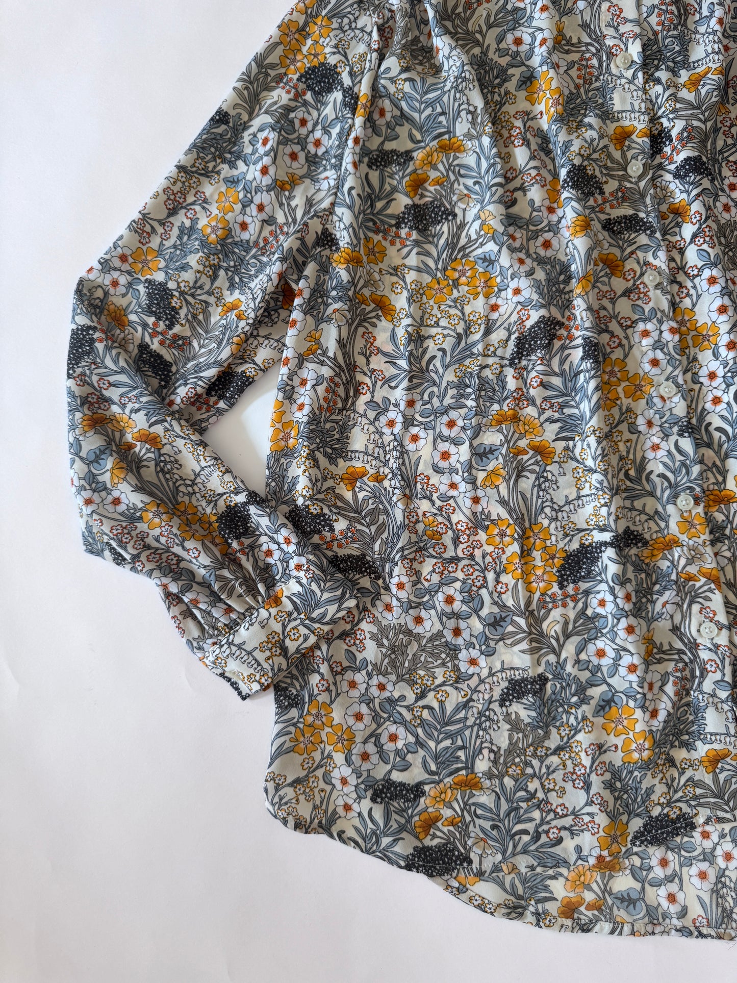 Camisa estampada, manga larga, Talla 14, xl, Mujer, H&M