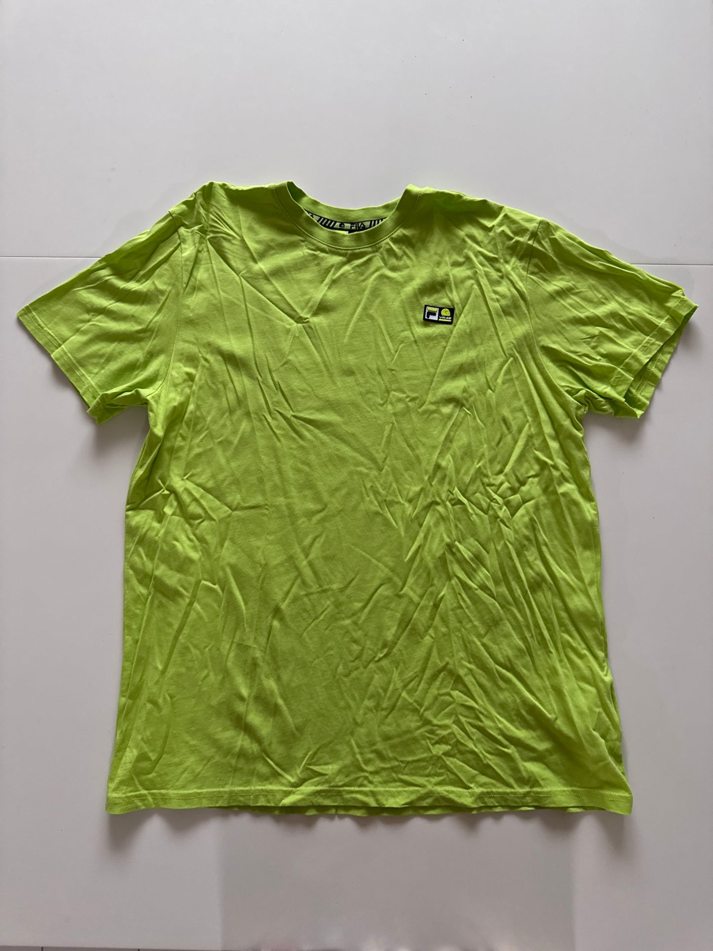 Playera deportiva verde limon, Talla L, Hombre, Fila