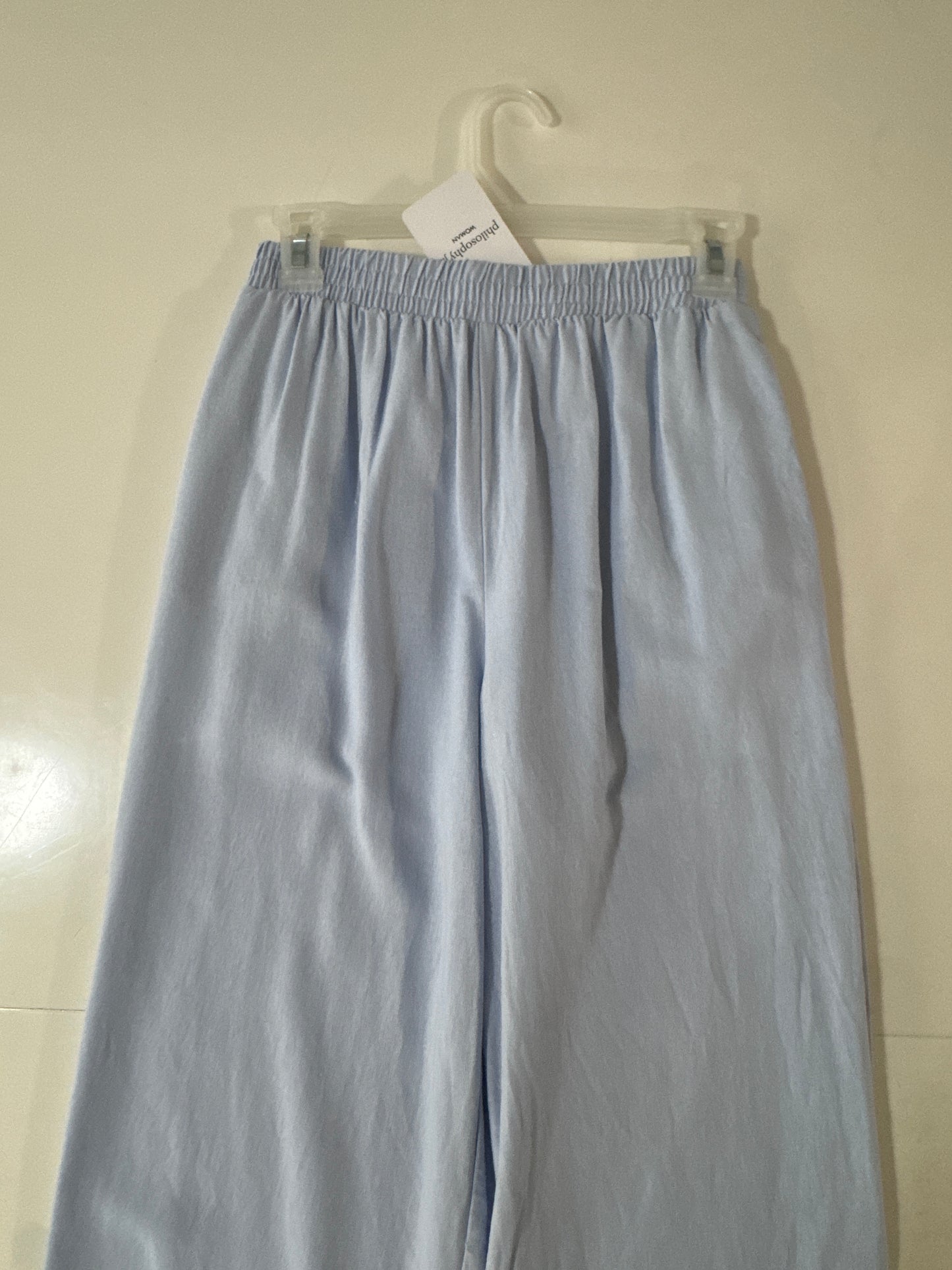 Pantalones de lino celestes, Talla S, Mujer, Philosophy jr.