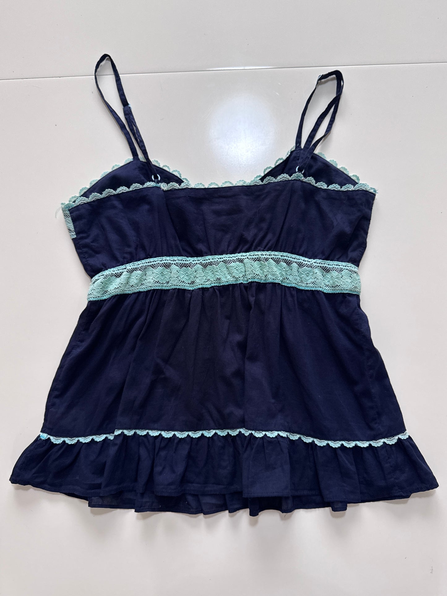 Top azul, Talla S, Mujer, Feather Bone