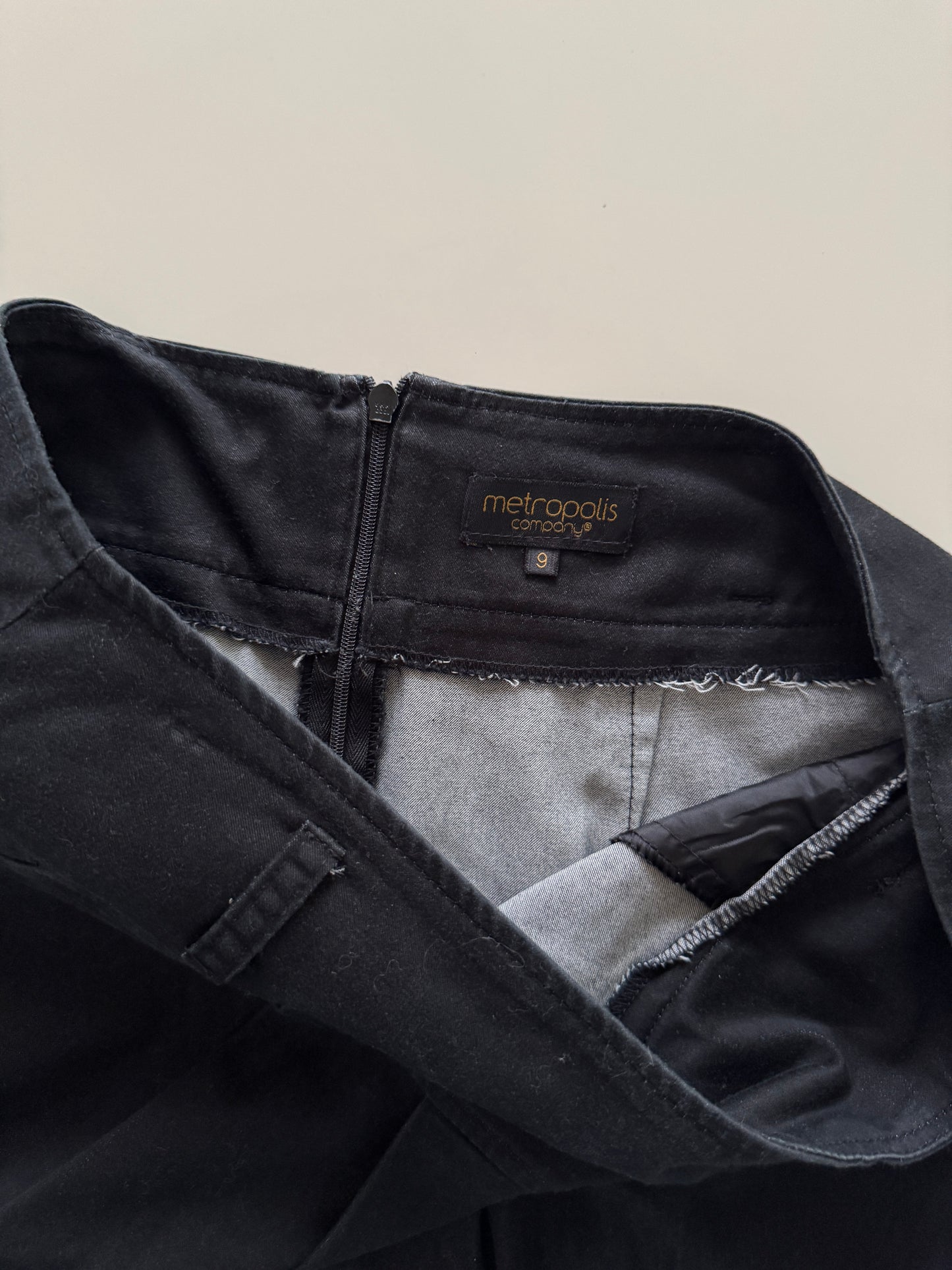 Falda negra, Talla 9,L, Mujer, Metropolis
