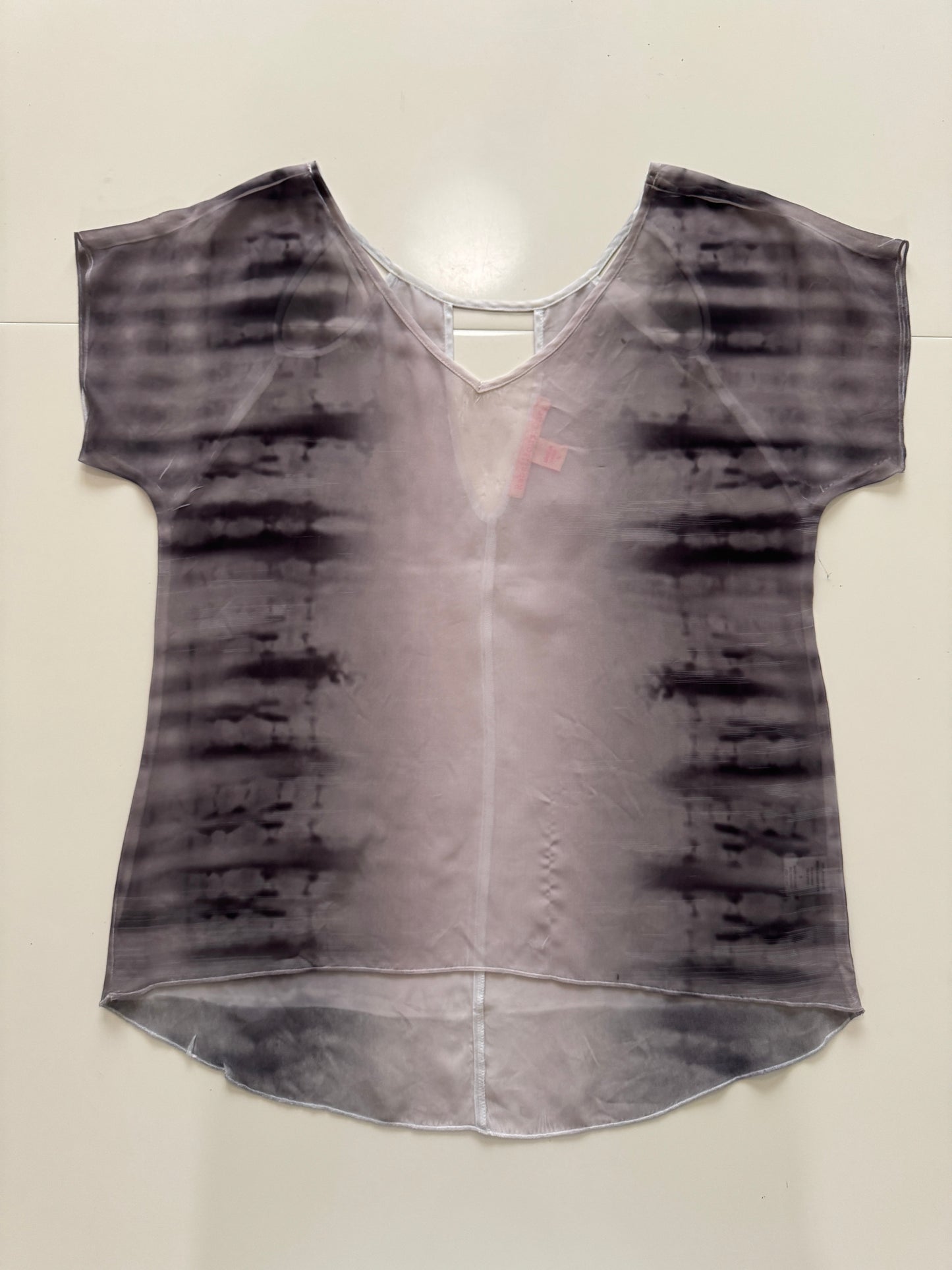 Blusa traslúcida gris, Talla S, Mujer, Rebellious one