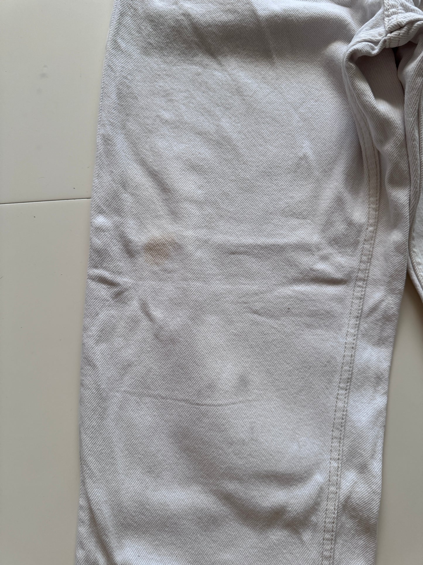 Jeans anchos blancos, Talla 28, Mujer, Bershka