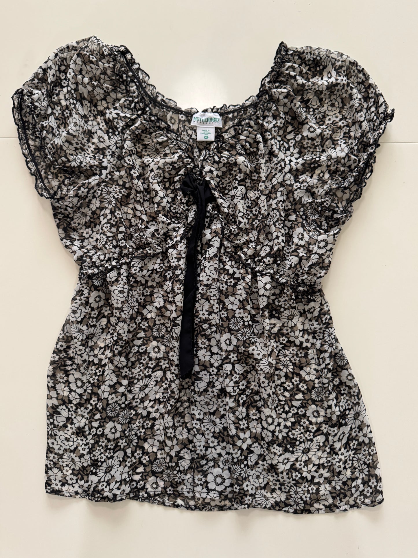 Blusa traslúcida estampada, Talla XL, Mujer, Motherhood