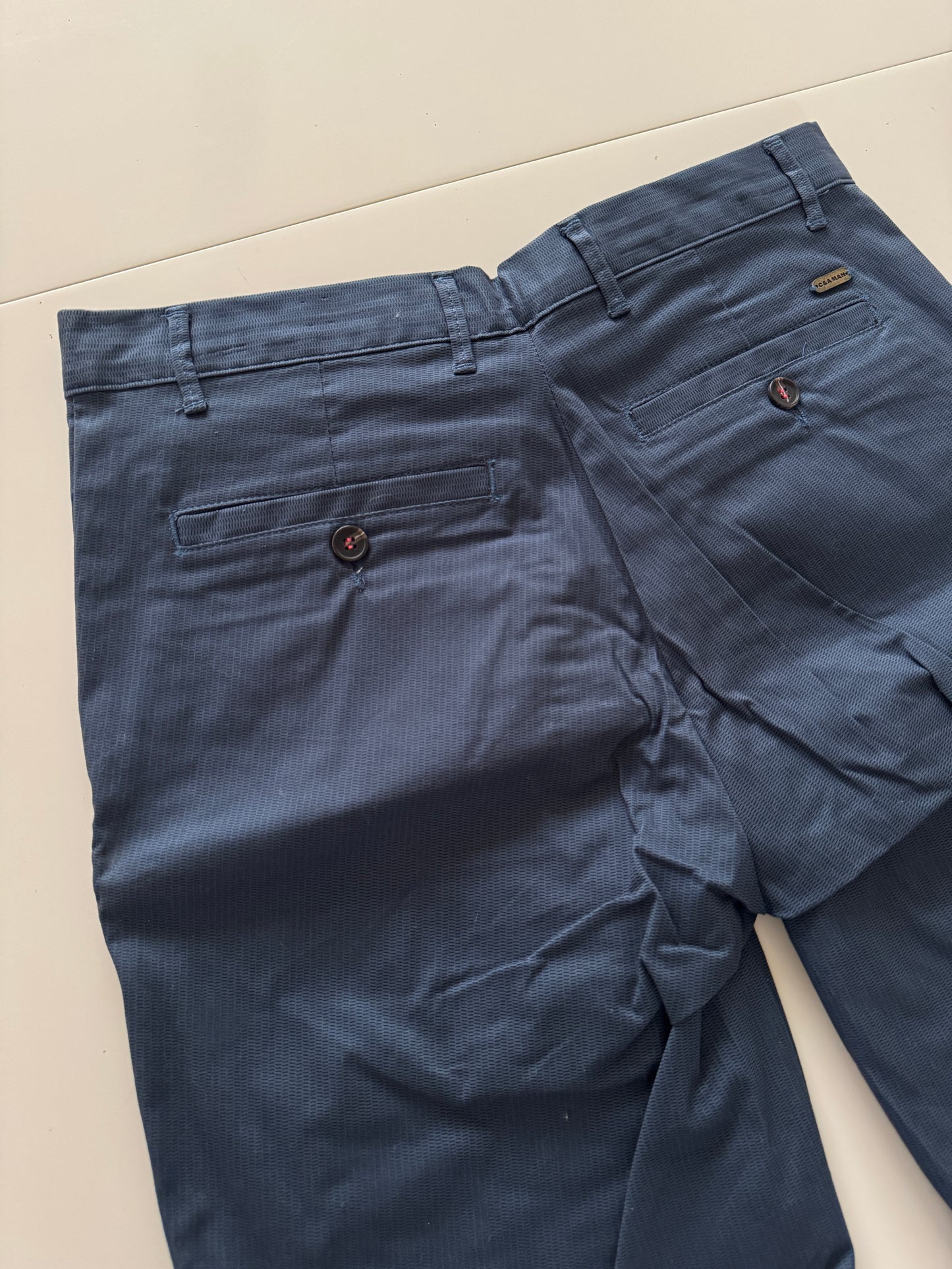 Shorts de vestir azules, Talla 28, Hombre, C&A