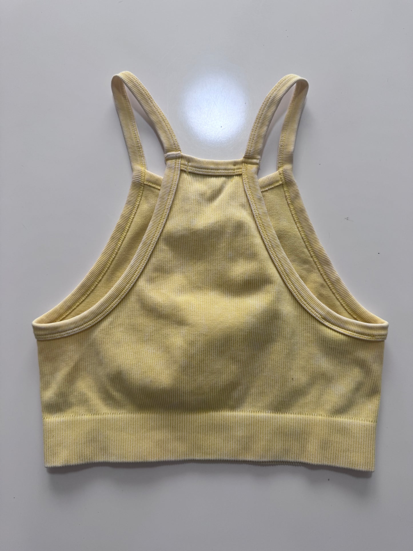 Crop top amarillo, Talla Xs, Mujer