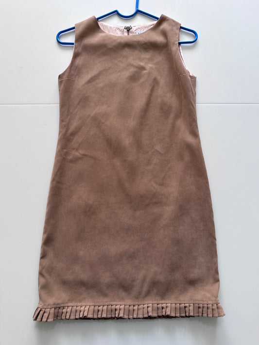 Vestido beige recto, Talla 16 años, XS Mujer, Ted Kenton