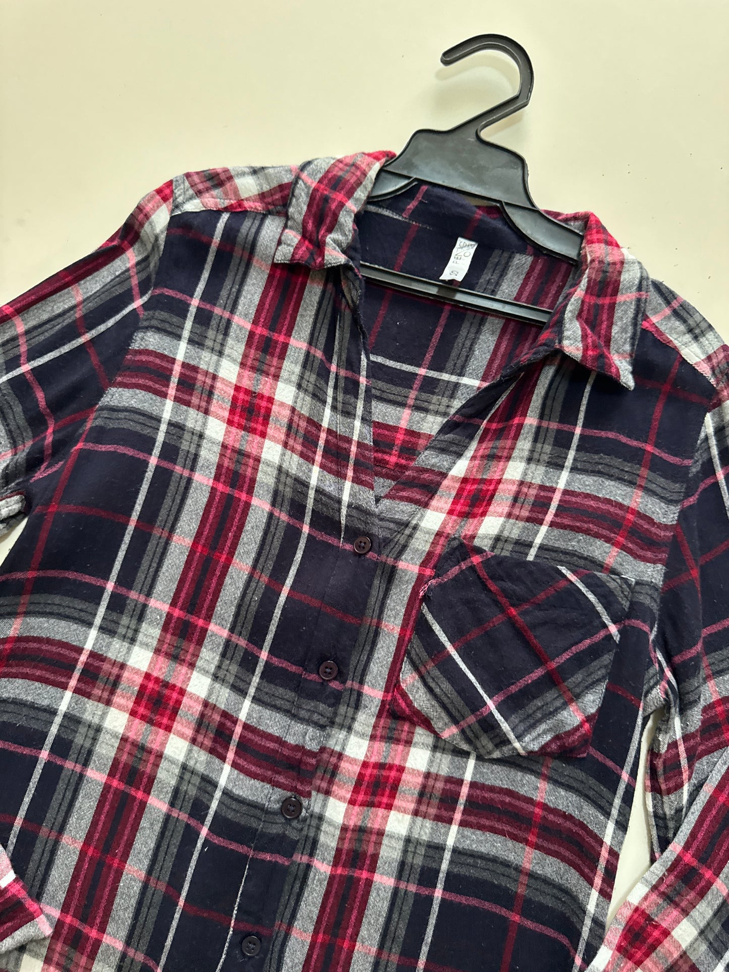 Blusa de franela, Talla S, Mujer, Pentag One