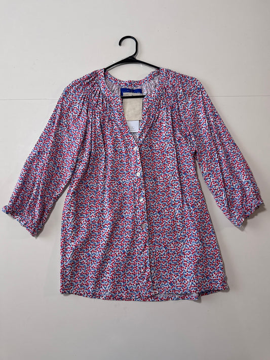 Blusa estampada de cerezas, Talla S, Mujer, Weekend