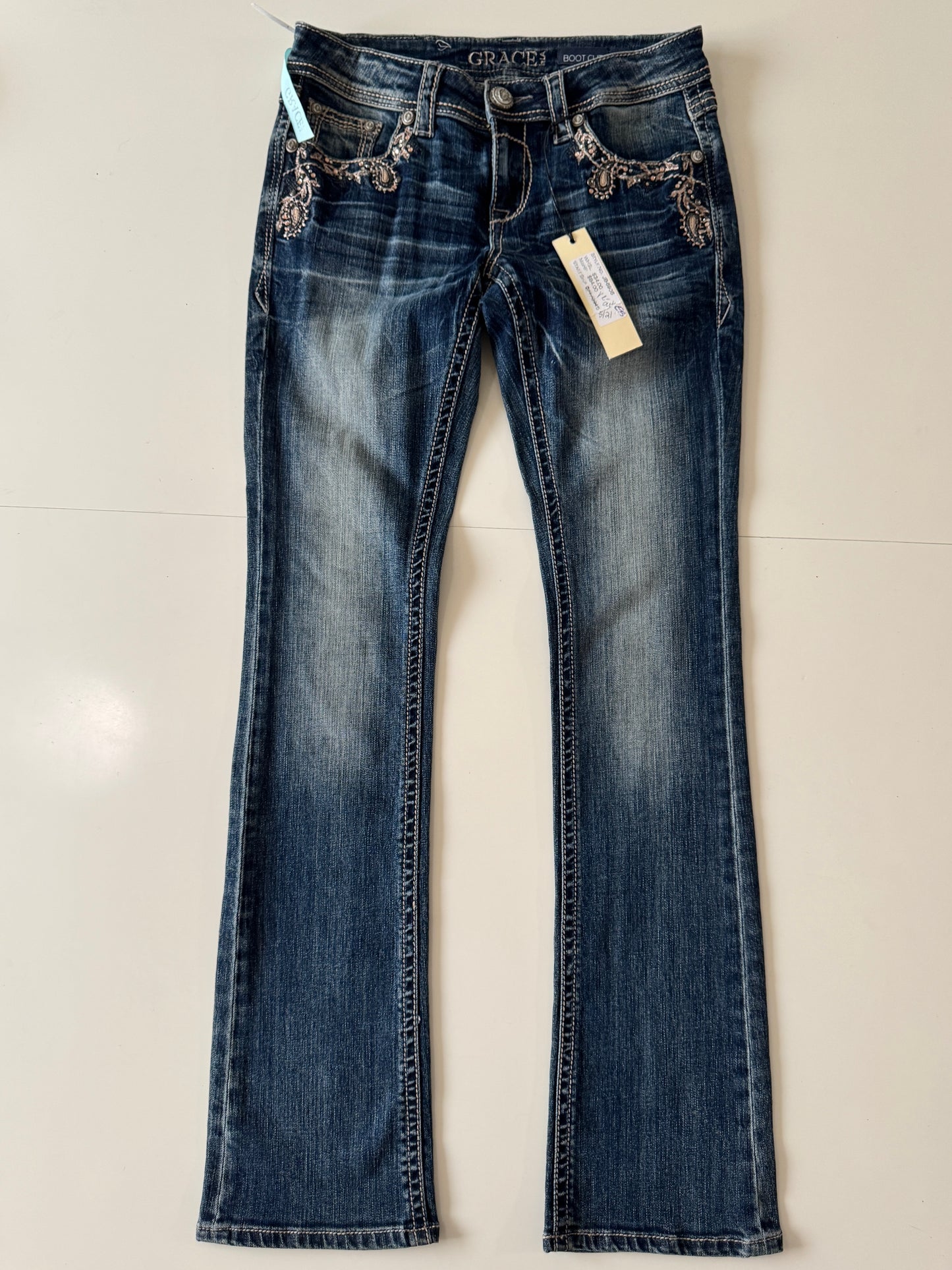 Jeans vaqueros con aplicaciones, Talla 27, Mujer, Grace