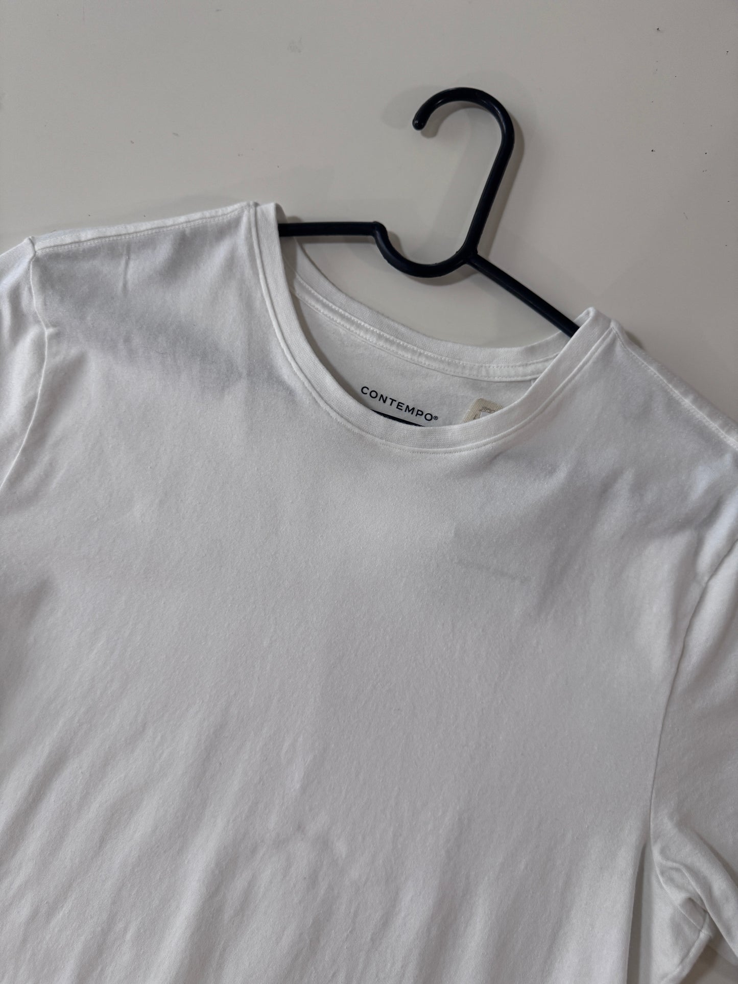 Playera básica blanca, Talla M, Hombre, Contempo