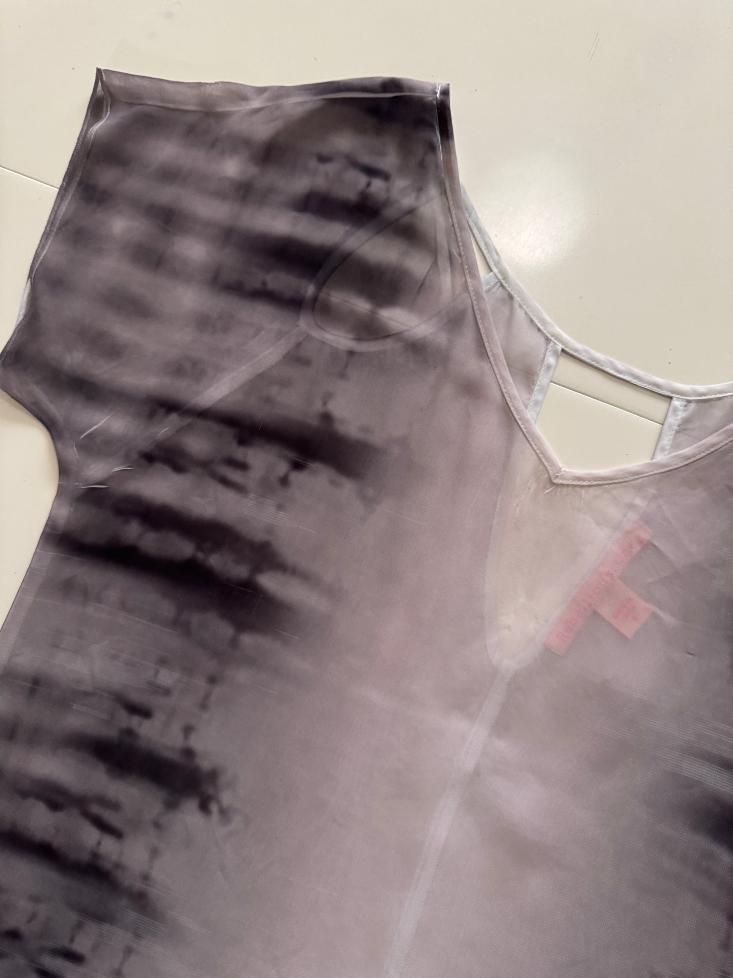 Blusa traslúcida gris, Talla S, Mujer, Rebellious one