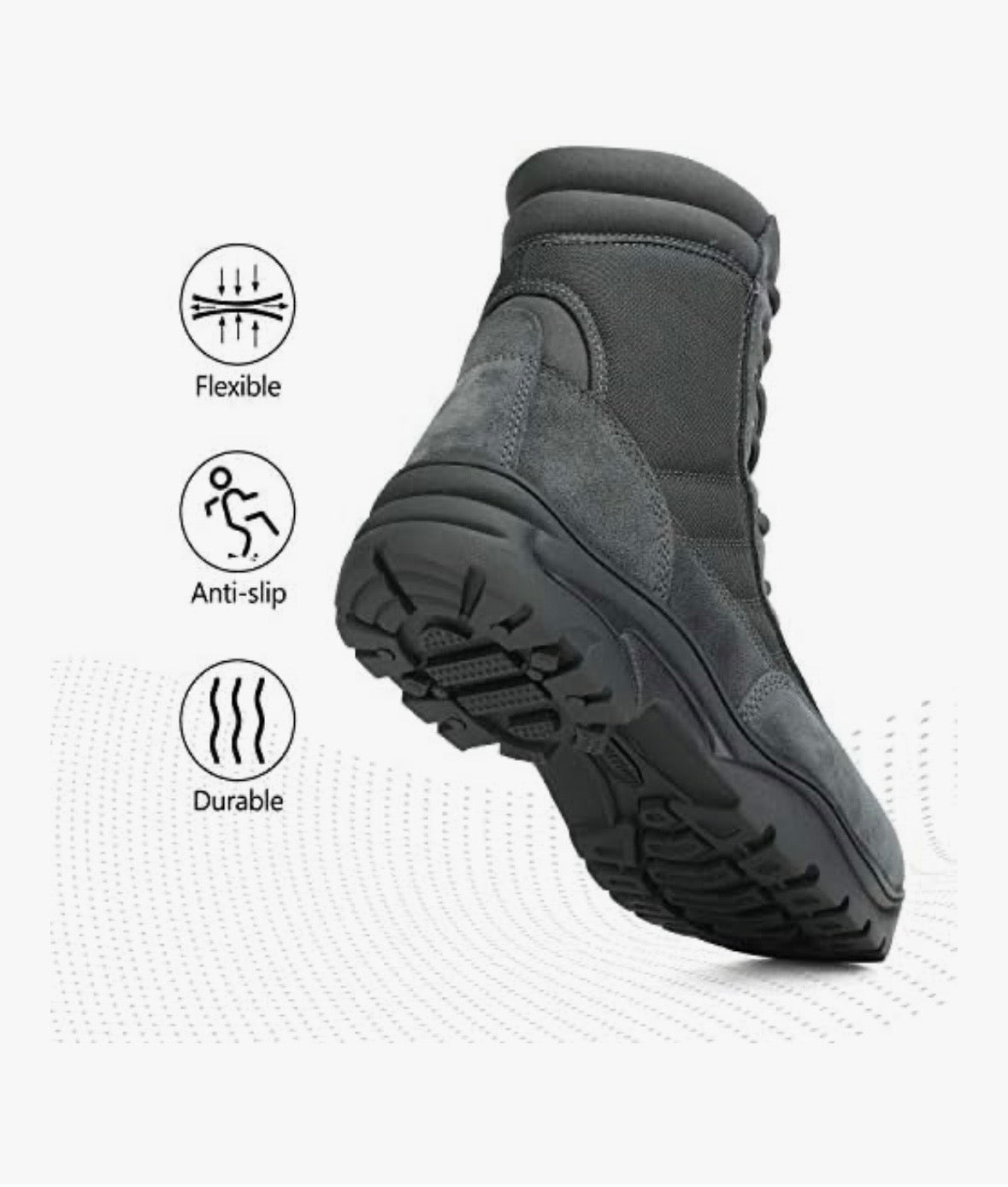 Botas de seguridad grises, Talla 8 Usa, 41 Eur, Hombre, Notri V8