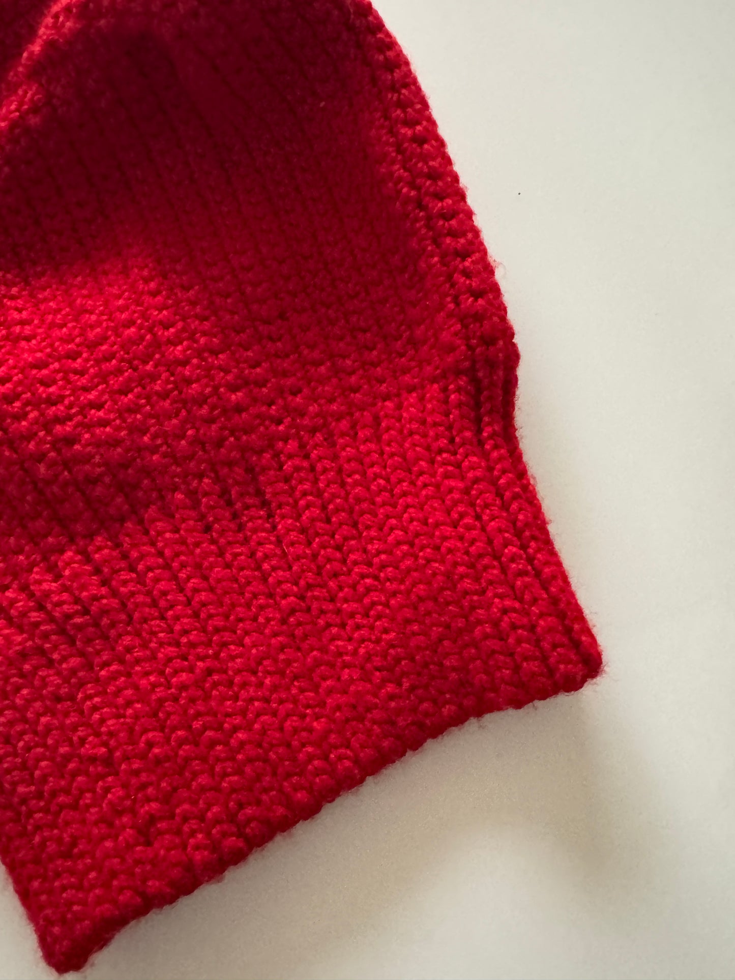 Pasamontañas rojo tejido, Unitalla, Unisex