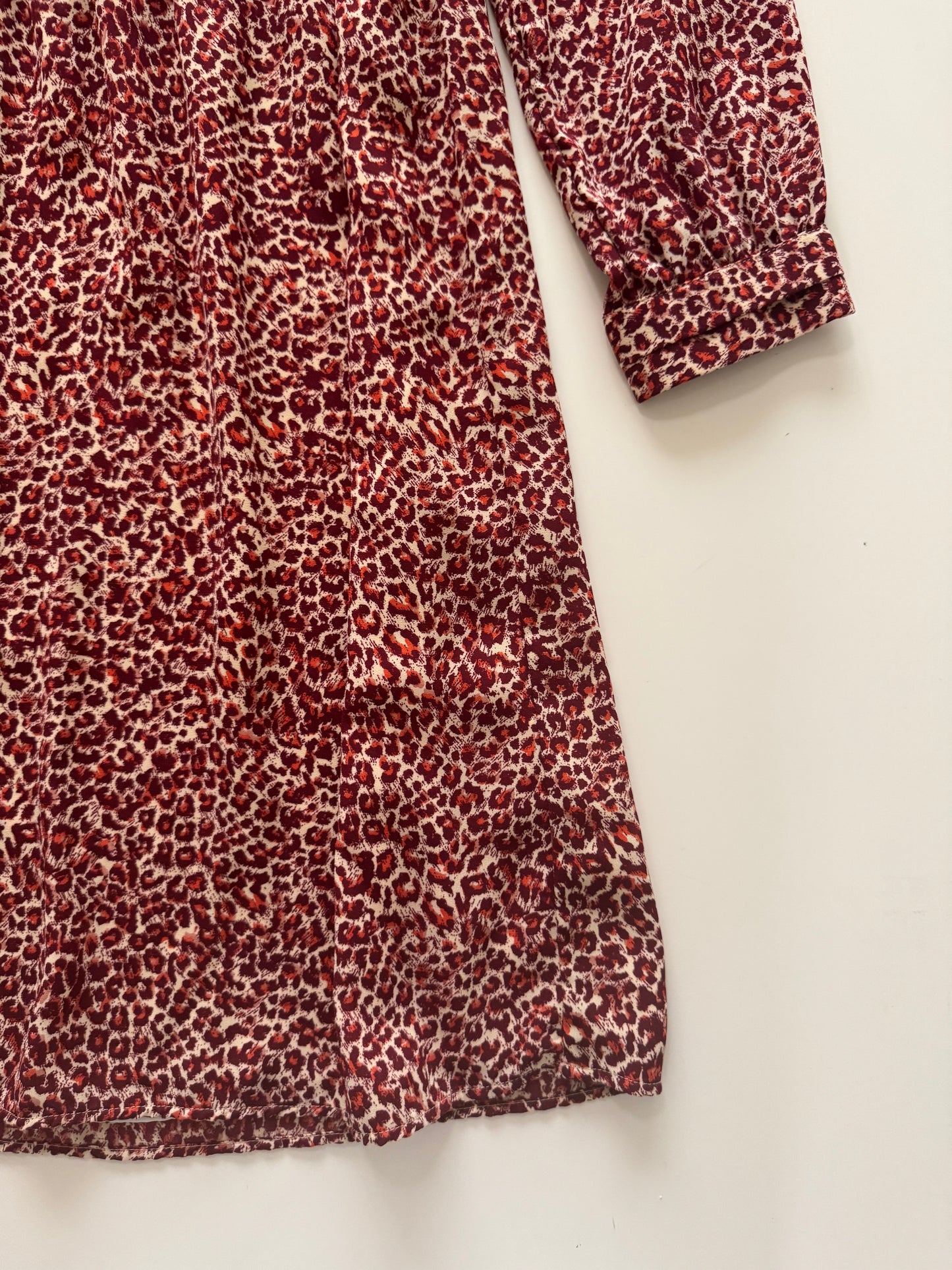 Vestido animal print, Talla 2,S, Mujer, H&M