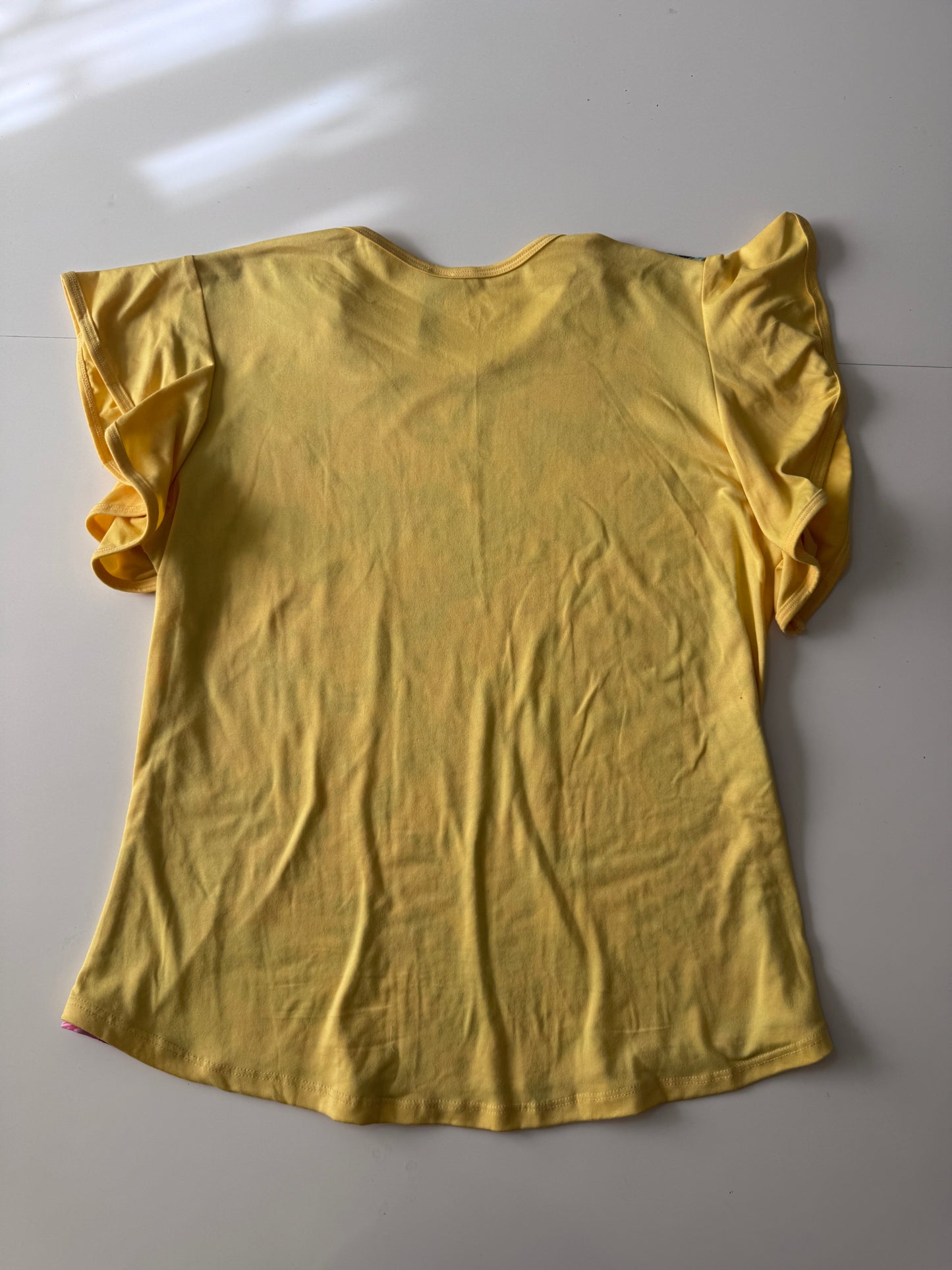 Playera estampada amarilla, Talla M/L, Mujer, Creaciones HR