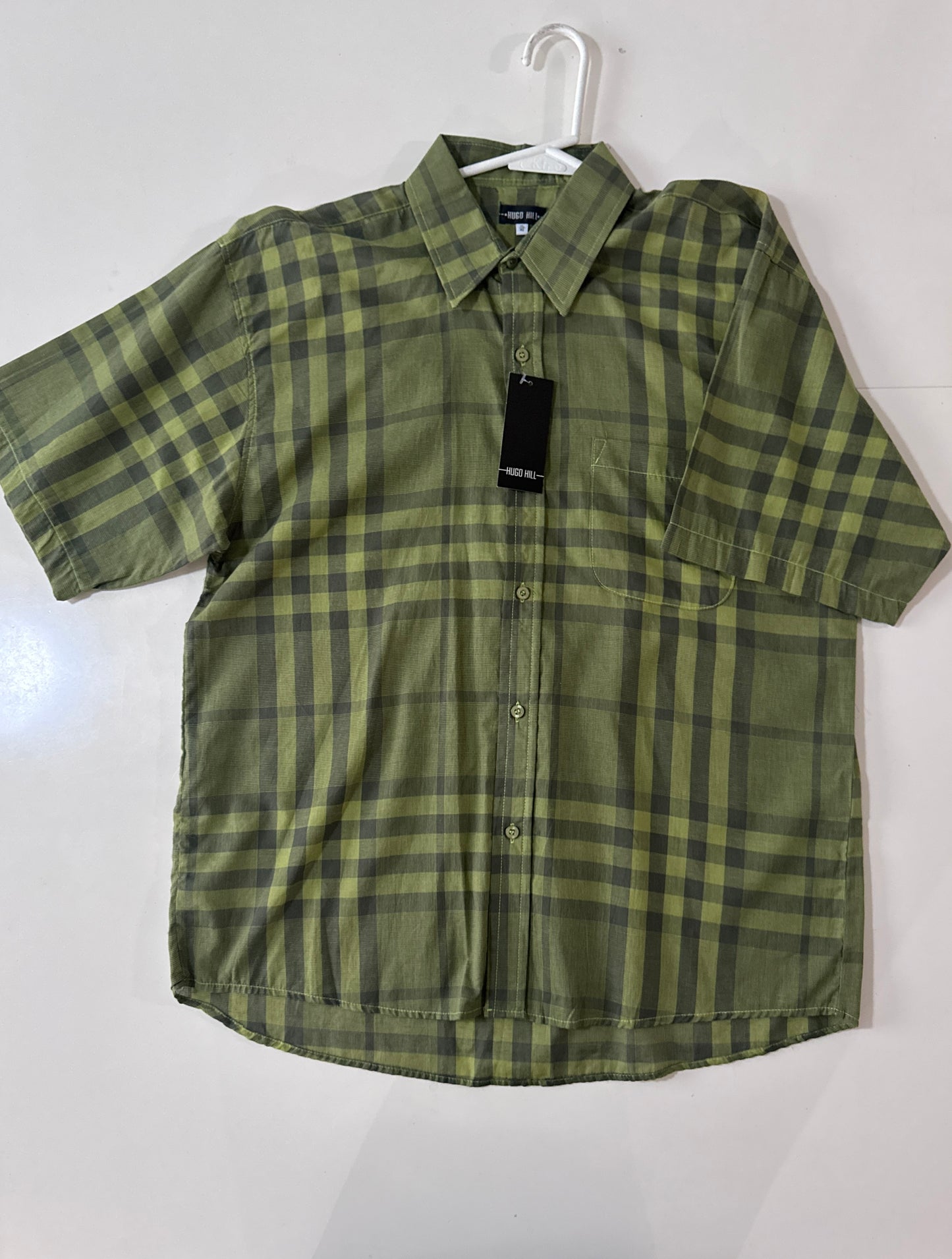 Camisa manga corta verde, Talla Xl, Hombre, Hugo Hill