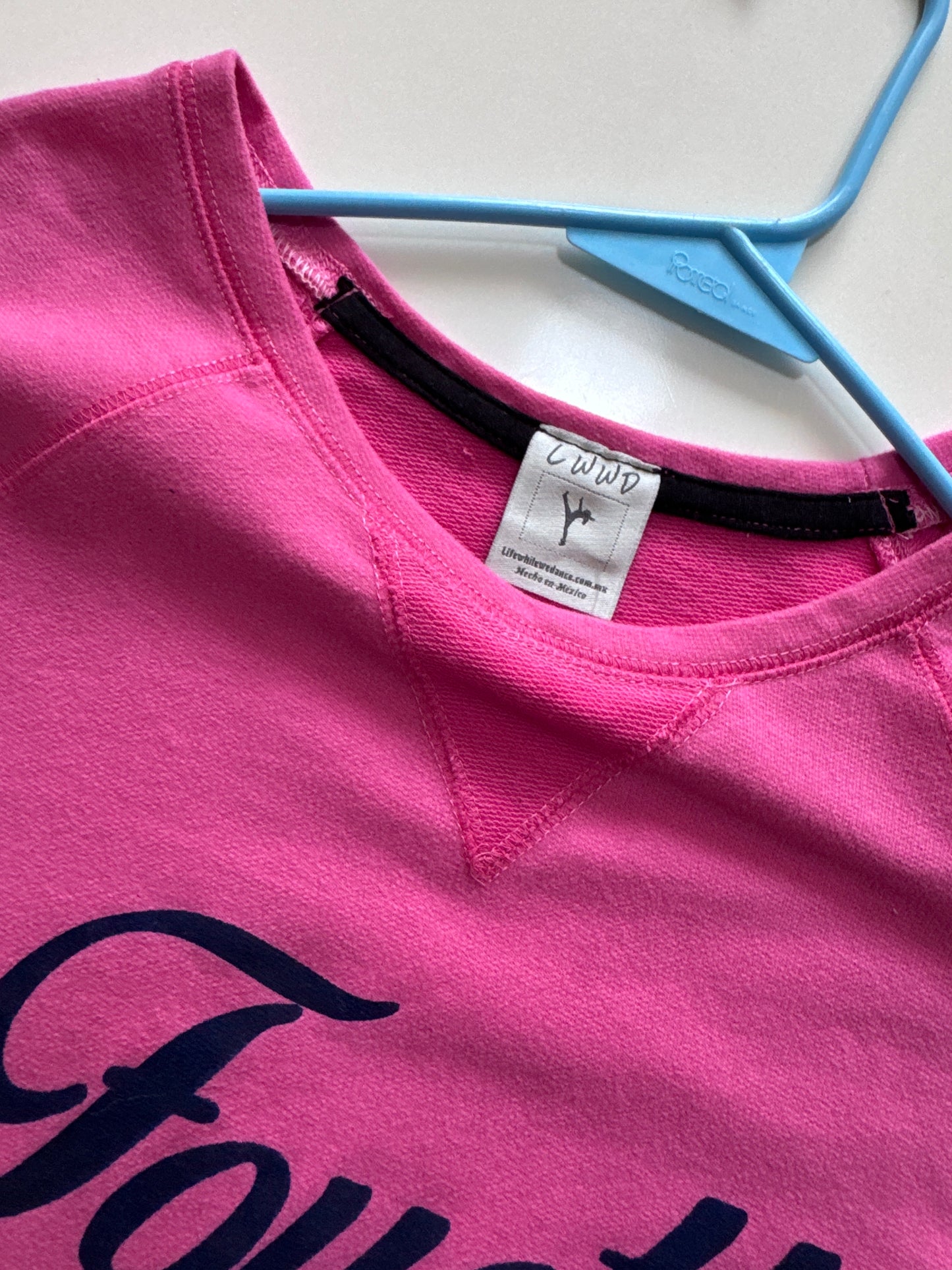 Playera rosa Fouette, Talla S Oversized, LWWD, Mujer
