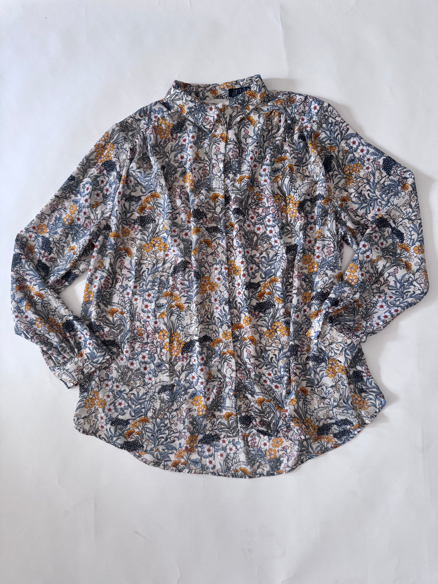 Camisa estampada, manga larga, Talla 14, xl, Mujer, H&M
