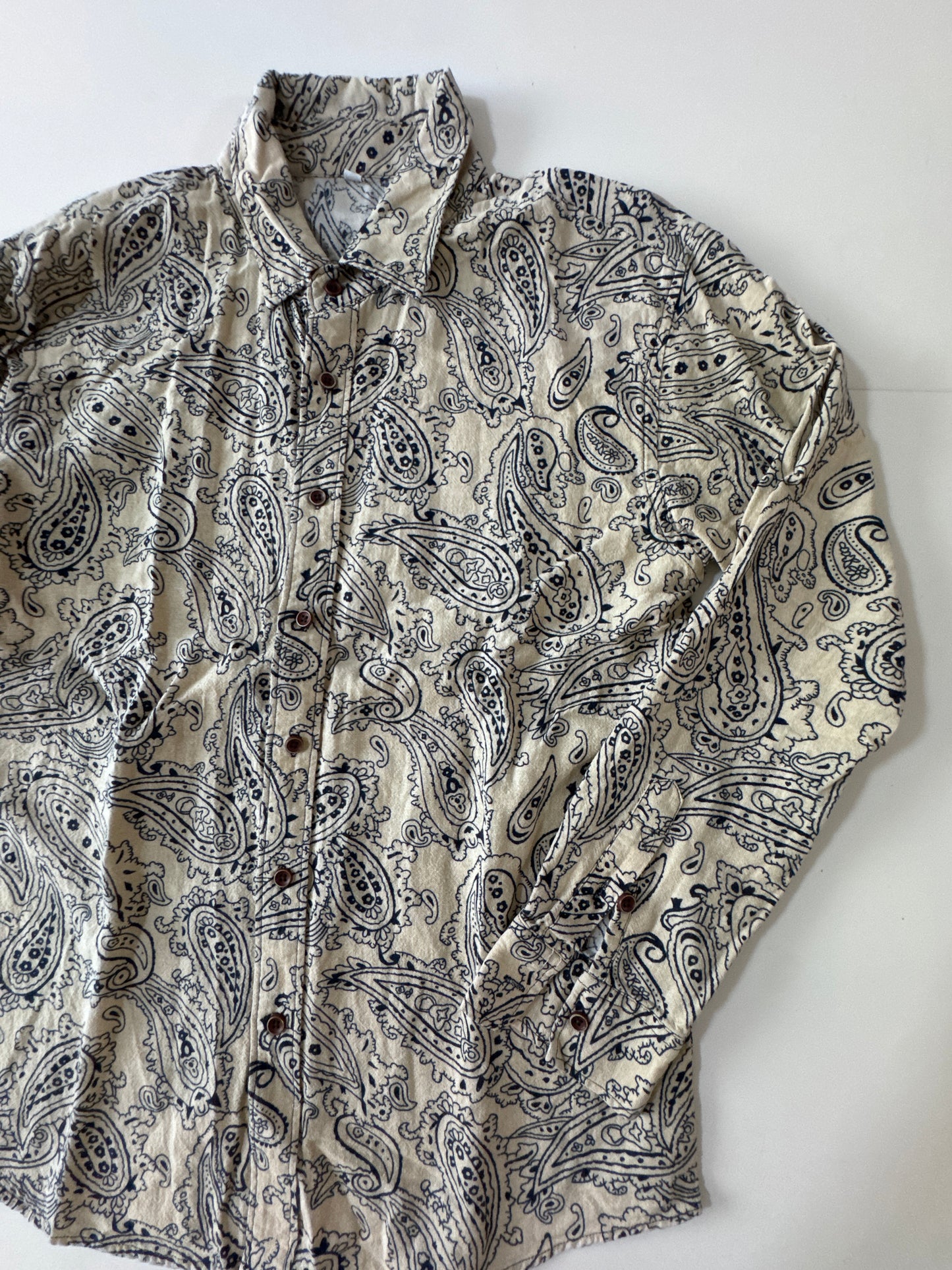 Camisa de lino estampado, Talla 5xl, Mujer