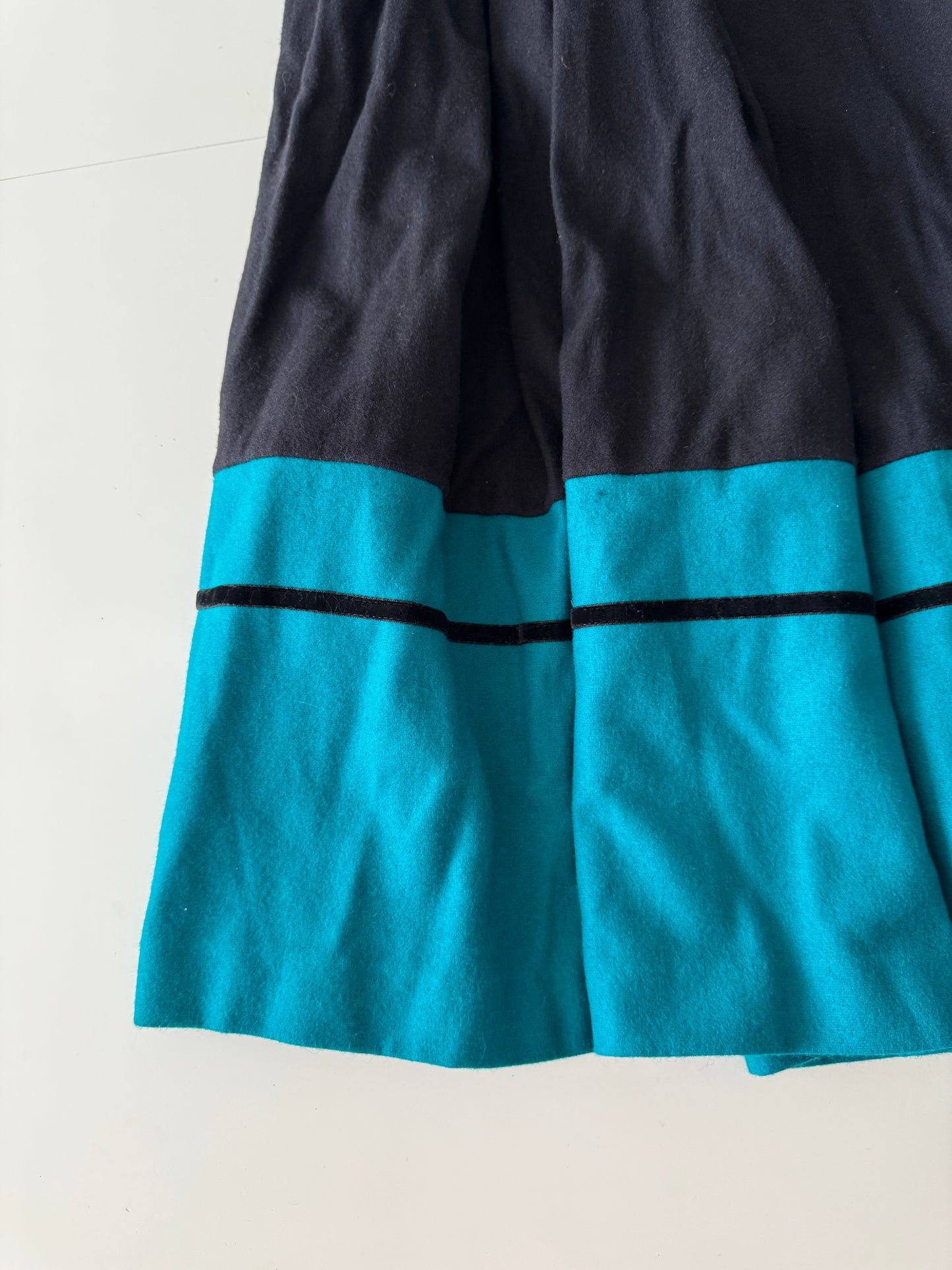 Falda de lana circular, Talla Xs, Mujer