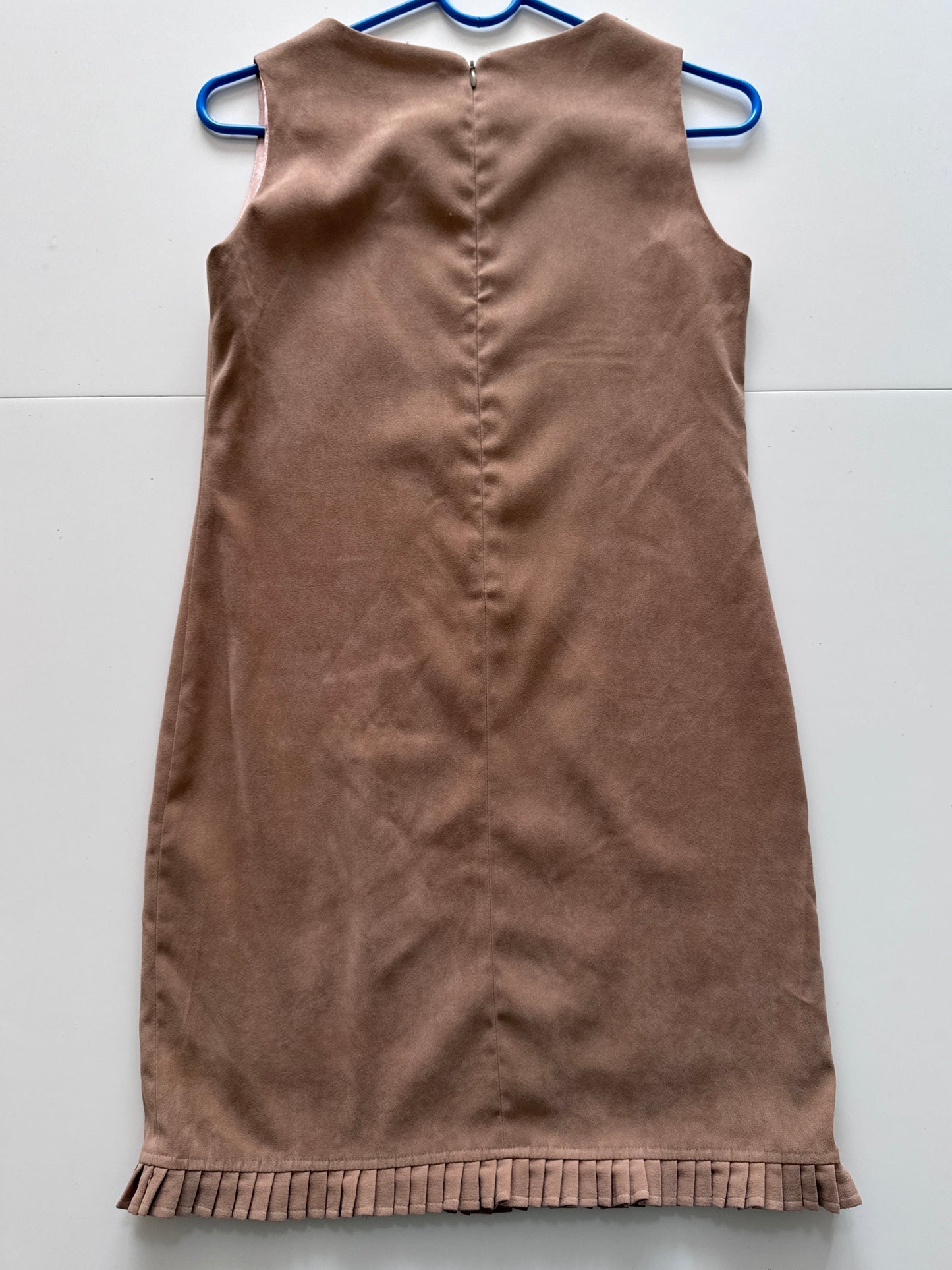 Vestido beige recto, Talla 16 años, XS Mujer, Ted Kenton