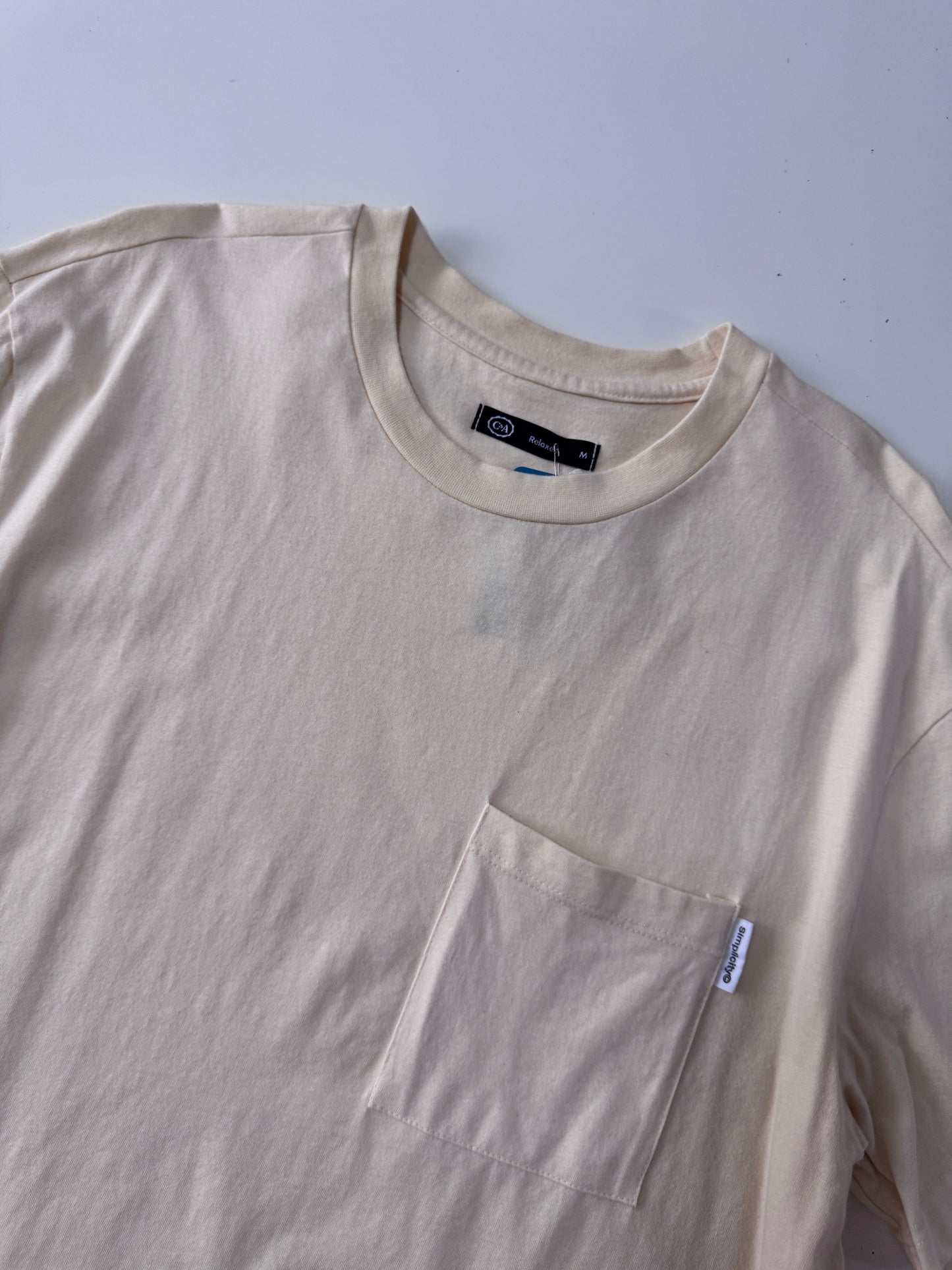 Playera lisa amarilla claro, Talla M, Hombre, C&A