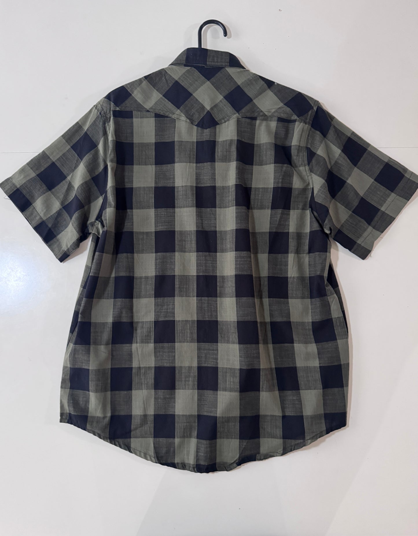 Camisa vaquera cuadros verdes, Talla 42,Xl, Hombre, Kracto