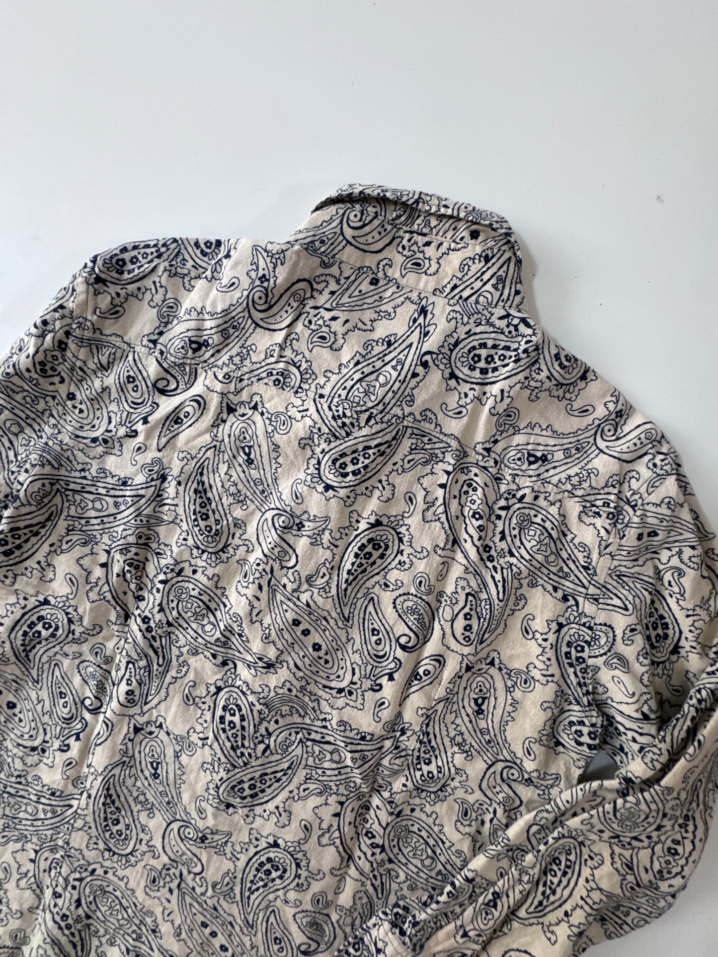 Camisa de lino estampado, Talla 5xl, Mujer